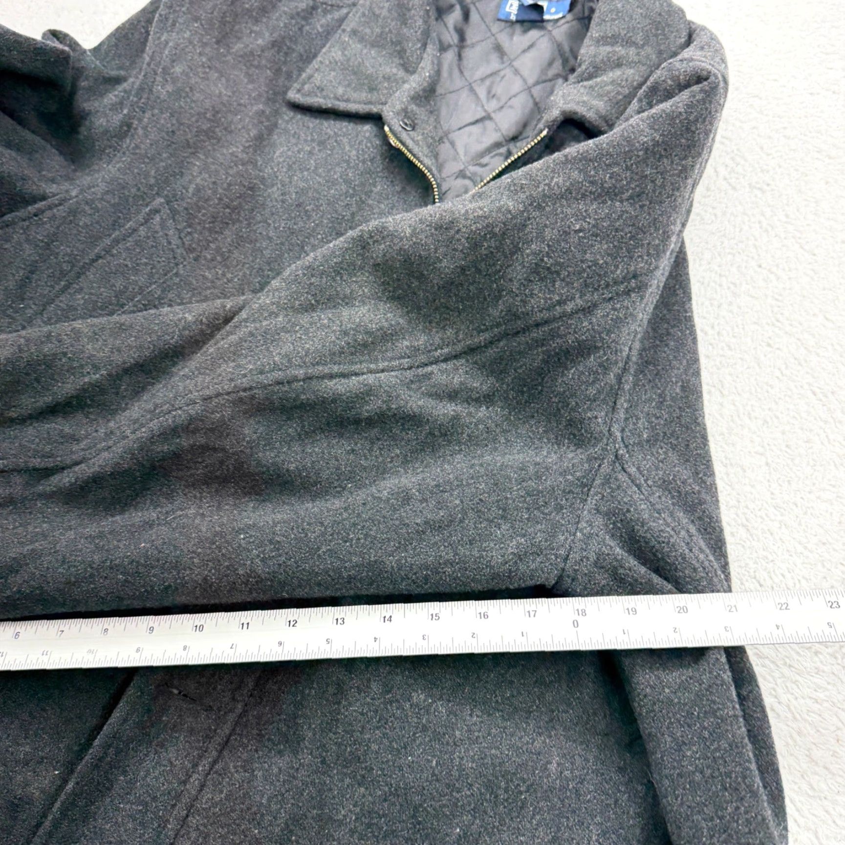 Polo Ralph Lauren Polo Ralph Lauren Mens XL Wool Blend Quilted Field Coat Jacket Charcoal Gray Size US XL / EU 56 / 4 - 6 Thumbnail