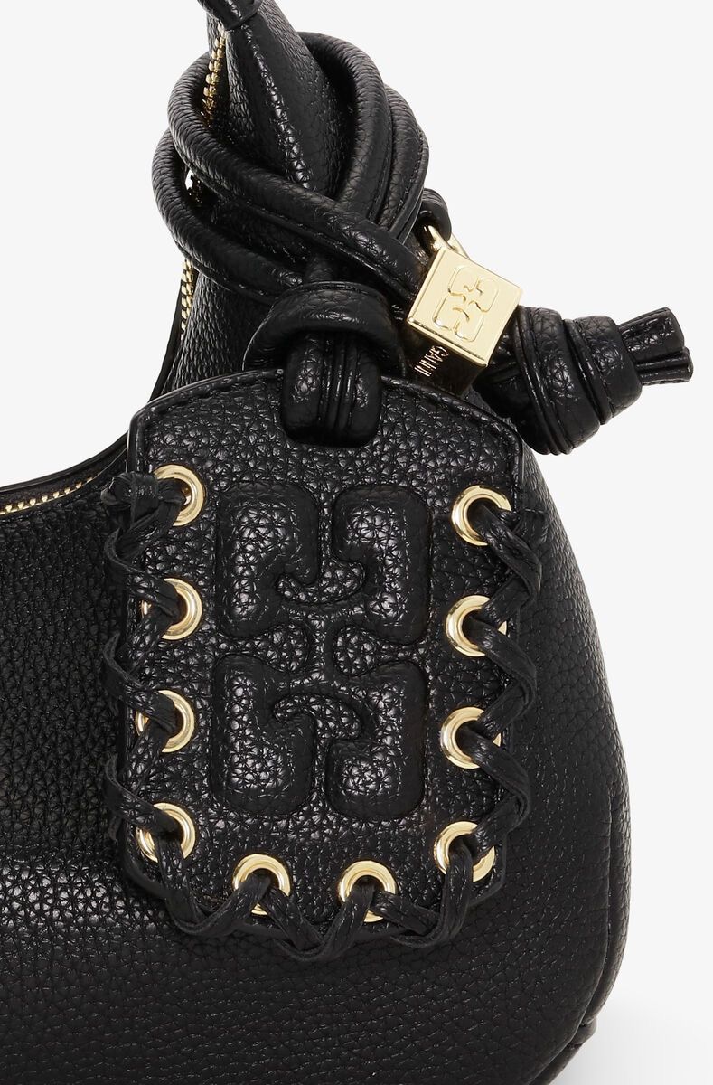 Ganni Ganni Black Mini Hobo Bag Size ONE SIZE - 4 Thumbnail
