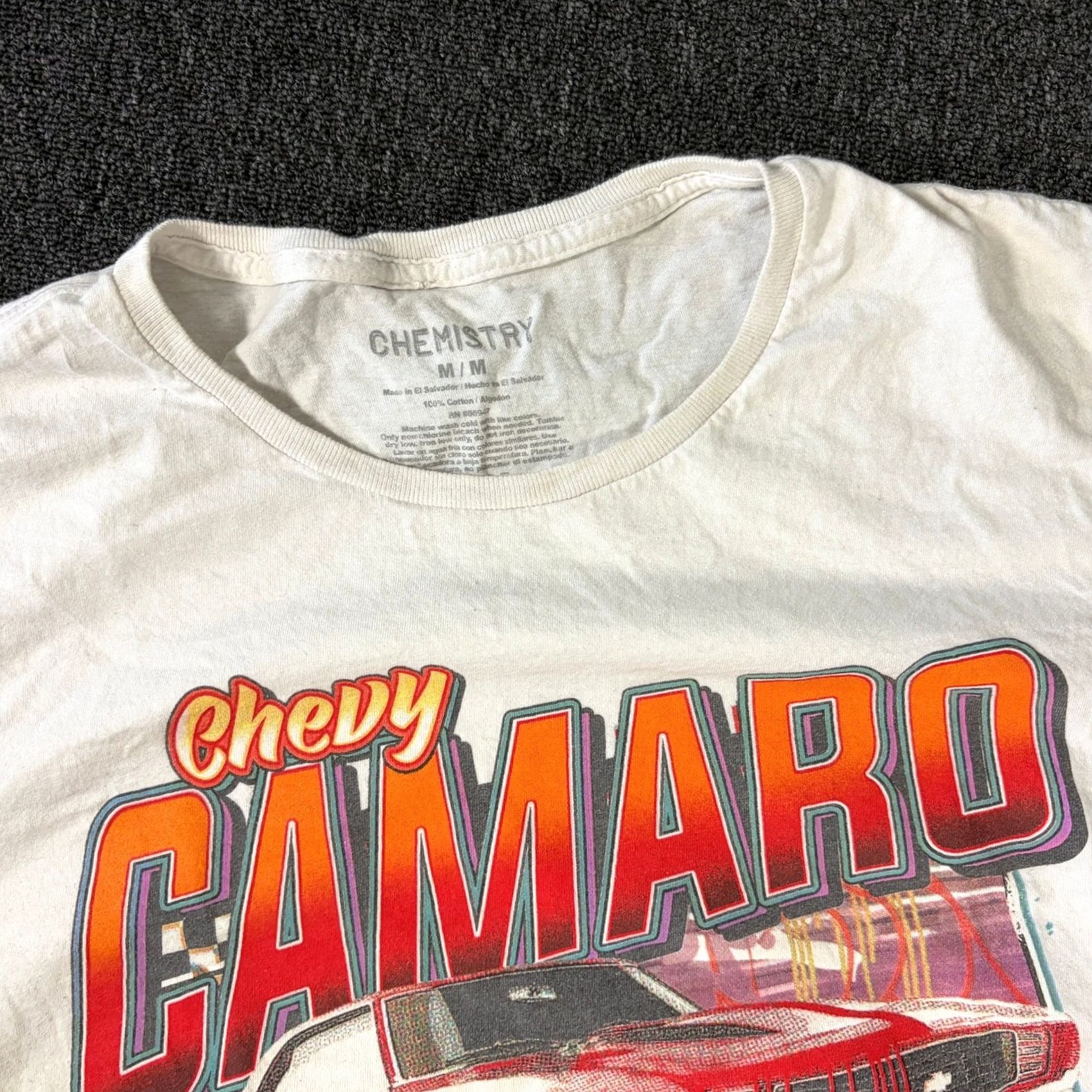 Vintage VINTAGE Y2k White Chevy Camaro Car Racing Graphic Short Sleeve Tee Medium Mens Size US 31 - 3 Thumbnail