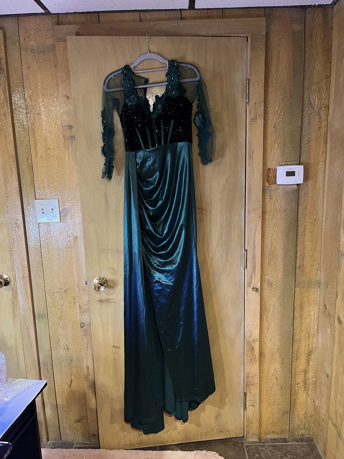Shein Emerald Green Long Sleeve Formal Dress Size XS / US 0-2 / IT 36-38 - 3 Thumbnail