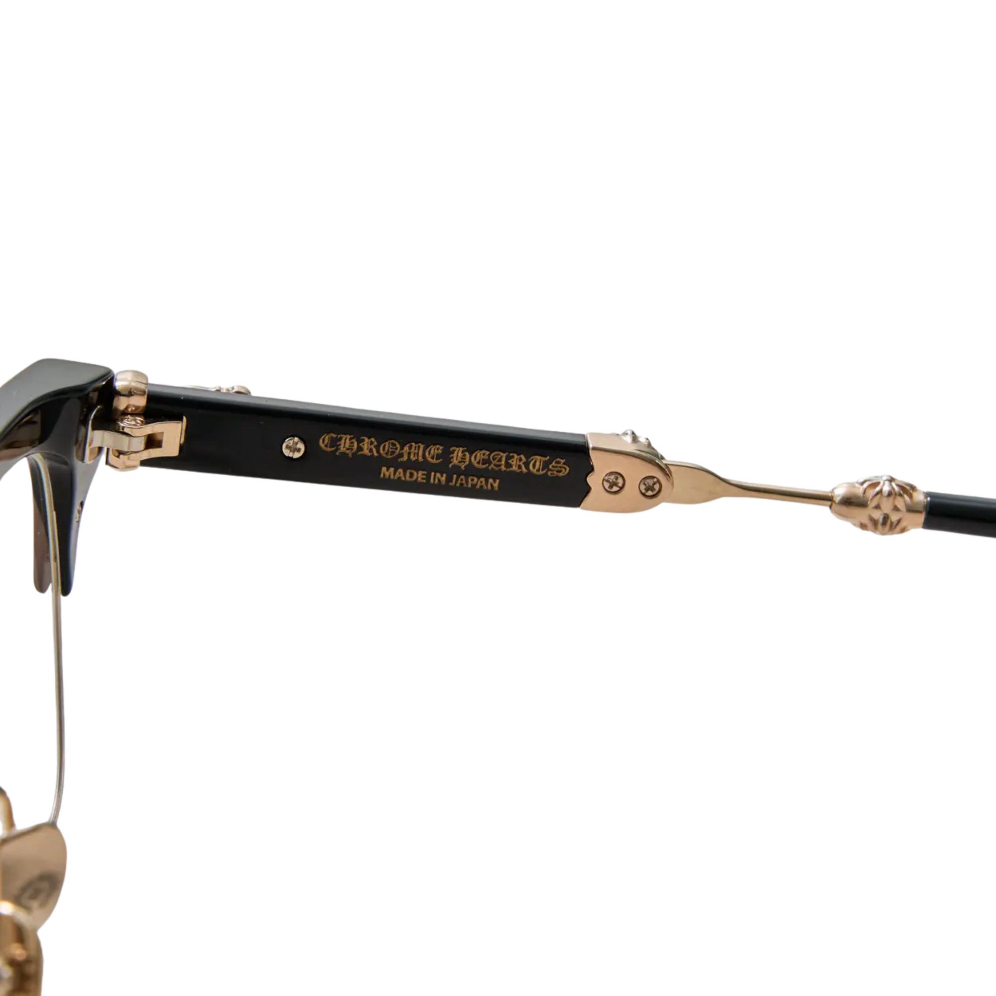 Chrome Hearts CHROME HEARTS EVAGILIST BLACK GOLD PLATED GLASSES Size ONE SIZE - 4 Thumbnail