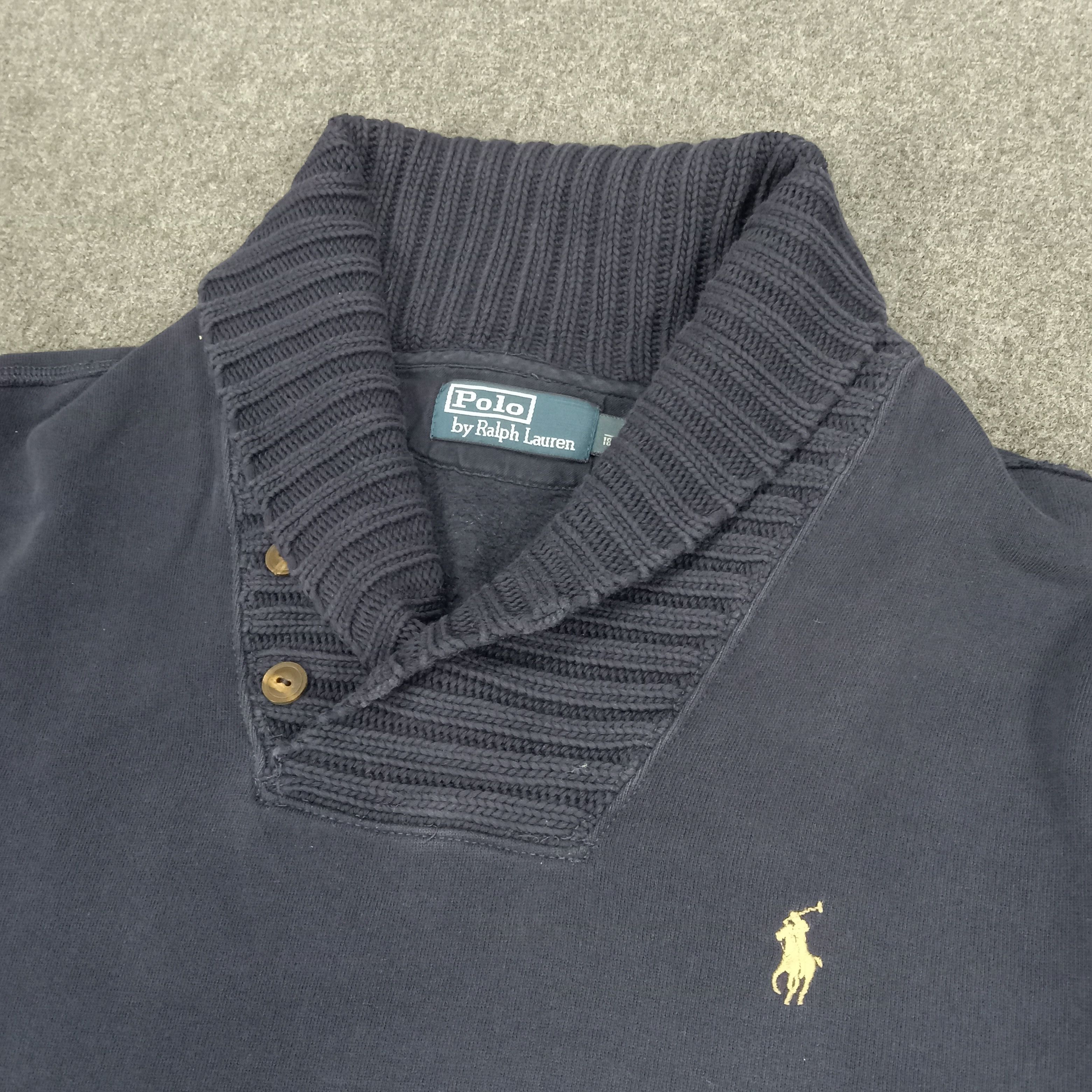 Polo Ralph Lauren × Vintage Polo Ralph Lauren Rare Style Winter Sweatshirt Size US L / EU 52-54 / 3 - 3 Thumbnail