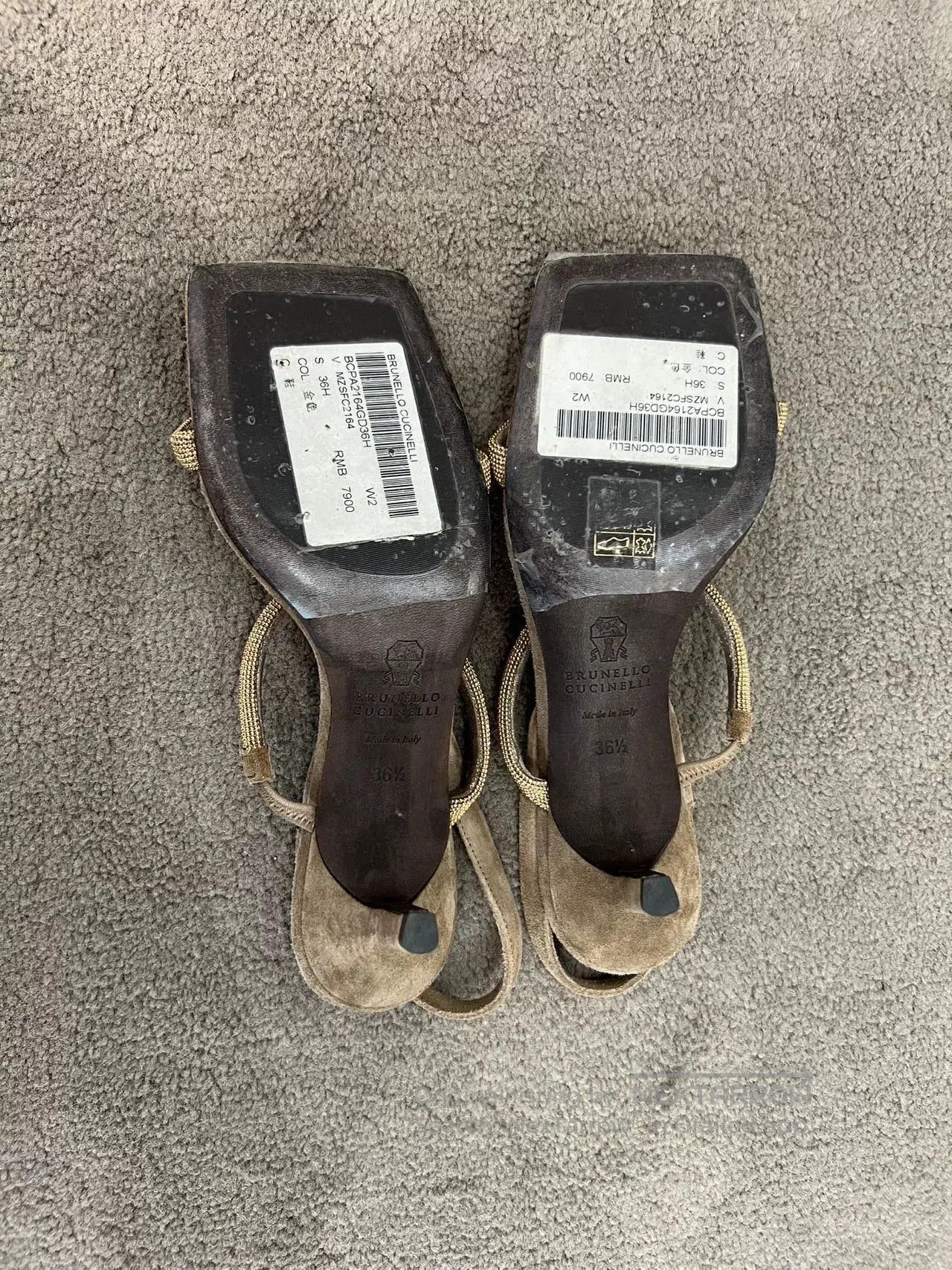 Brunello Cucinelli Brunello Cucinelli Square Toe Sandals. Size US 5.5 / IT 35.5 - 8 Thumbnail