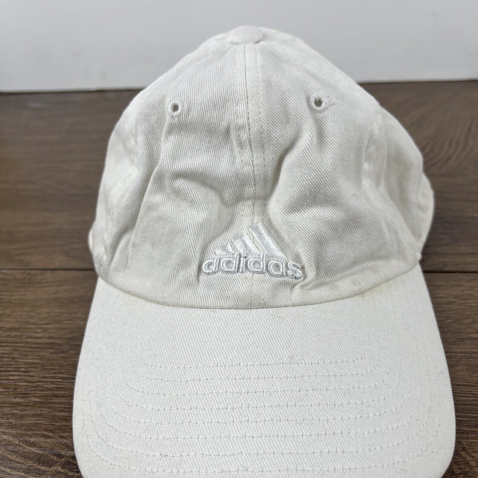Adidas Adidas White Hat Adidas Athletic Running Hat Adjustable Adul Size ONE SIZE - 5 Thumbnail