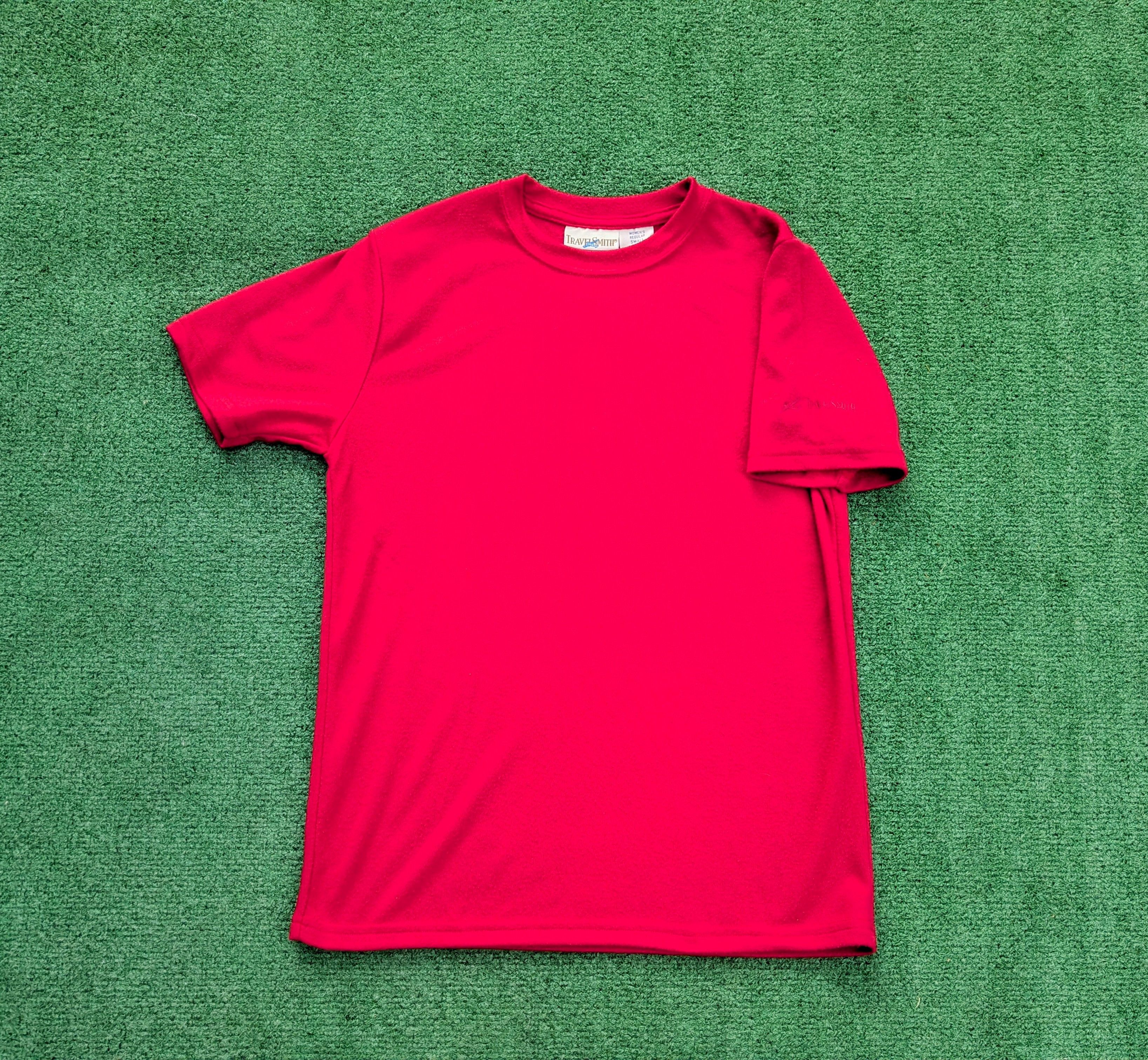 Designer Travel Smith Logo Womens CoolMax Red S/S Shirt USA-Made Top Size S / US 4 / IT 40 - 5 Thumbnail