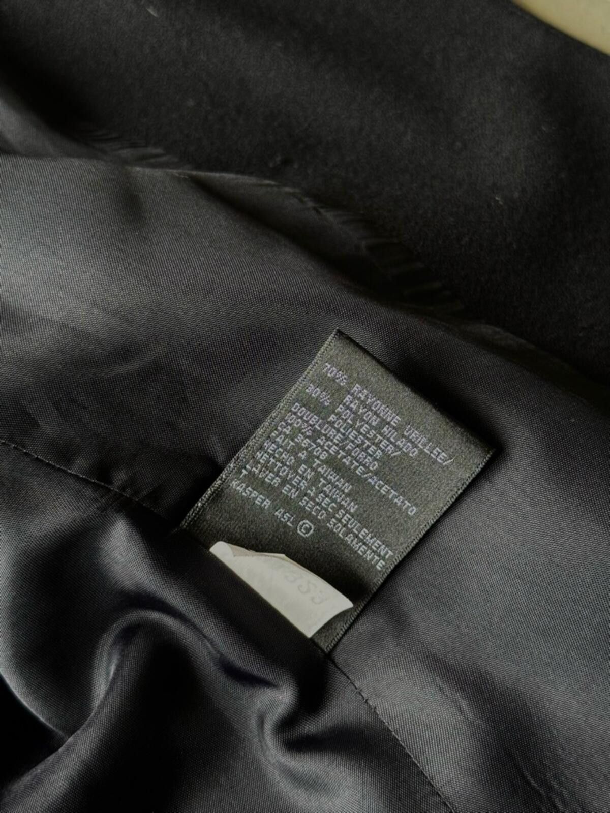 Other Kasper / Petite Cropped Vintage Blazer / Black Size XS / US 0-2 / IT 36-38 - 5 Thumbnail