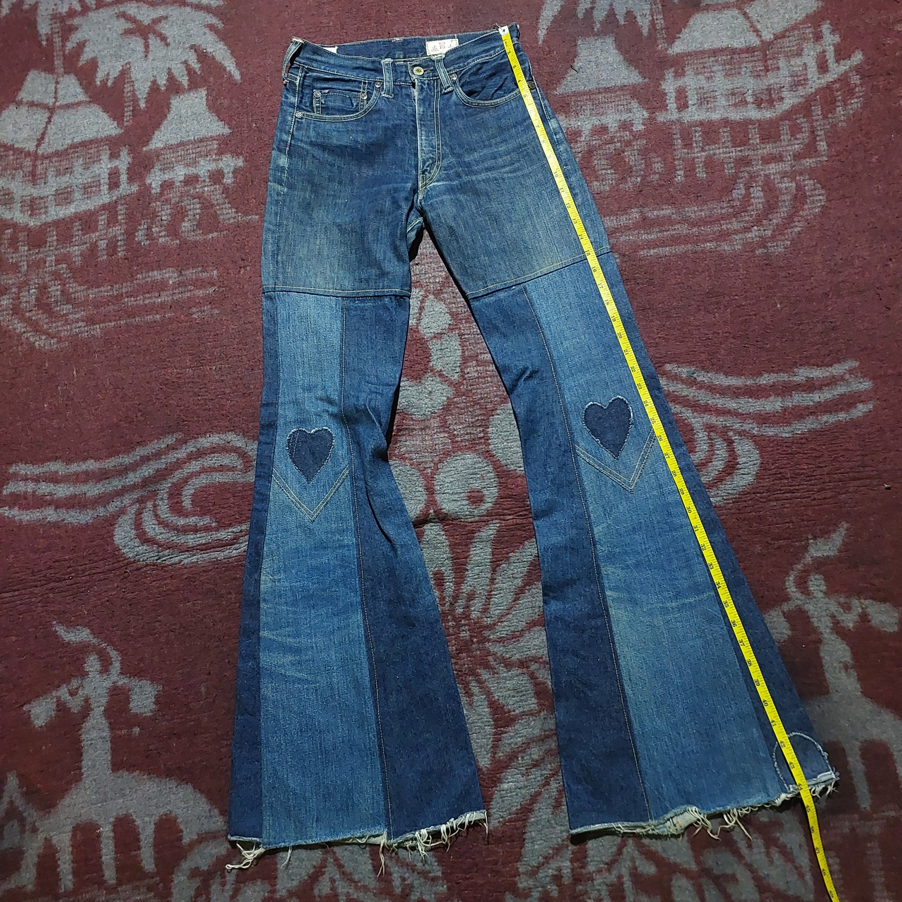 GOA Vintage Bigstone Genuine indigo denim bell bottom jeans Size US 28 / EU 44 - 13 Thumbnail