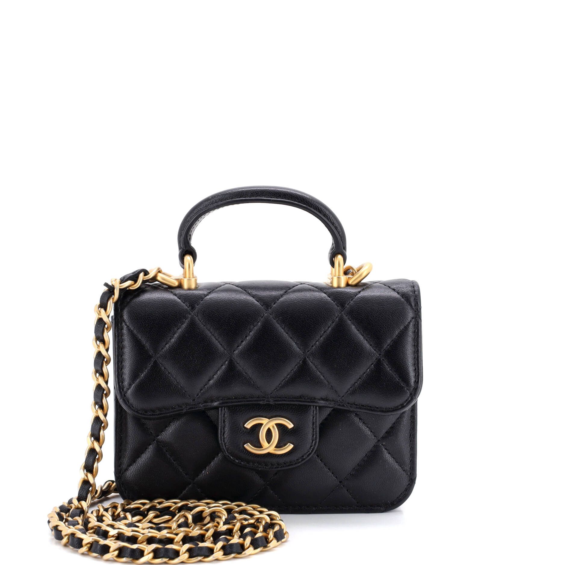 Chanel Top Handle Flap Coin Purse with Chain Size ONE SIZE - 1 Thumbnail