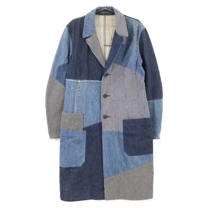 Yohji Yamamoto Yohji Yamamoto 2006ss Denim Patchwork Coat Size US L / EU 52-54 / 3 - 1 Thumbnail