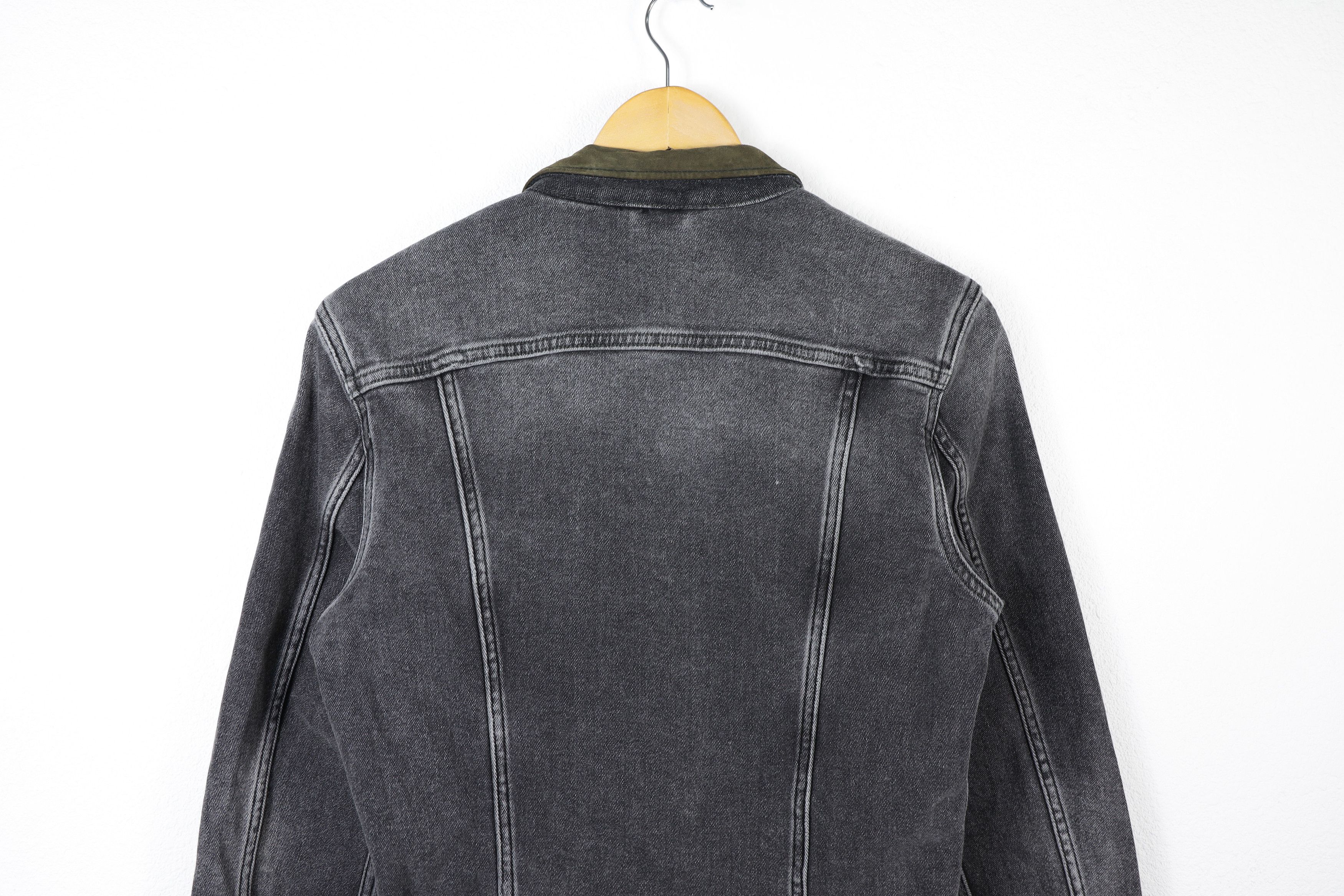 Allsaints Allsaints Jeans Track Suede Collar Creagan Denim Jacket Size US XS / EU 42 / 0 - 11 Thumbnail