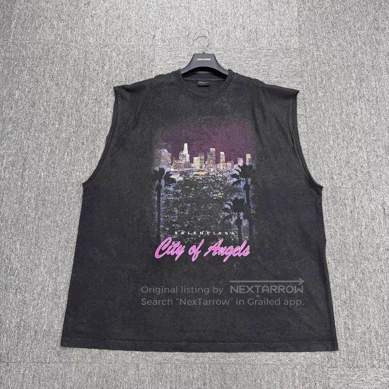 Balenciaga Balenciaga Los Angeles Night Scene Sleeveless Short Sleeve Size US XL / EU 56 / 4 - 1 Thumbnail