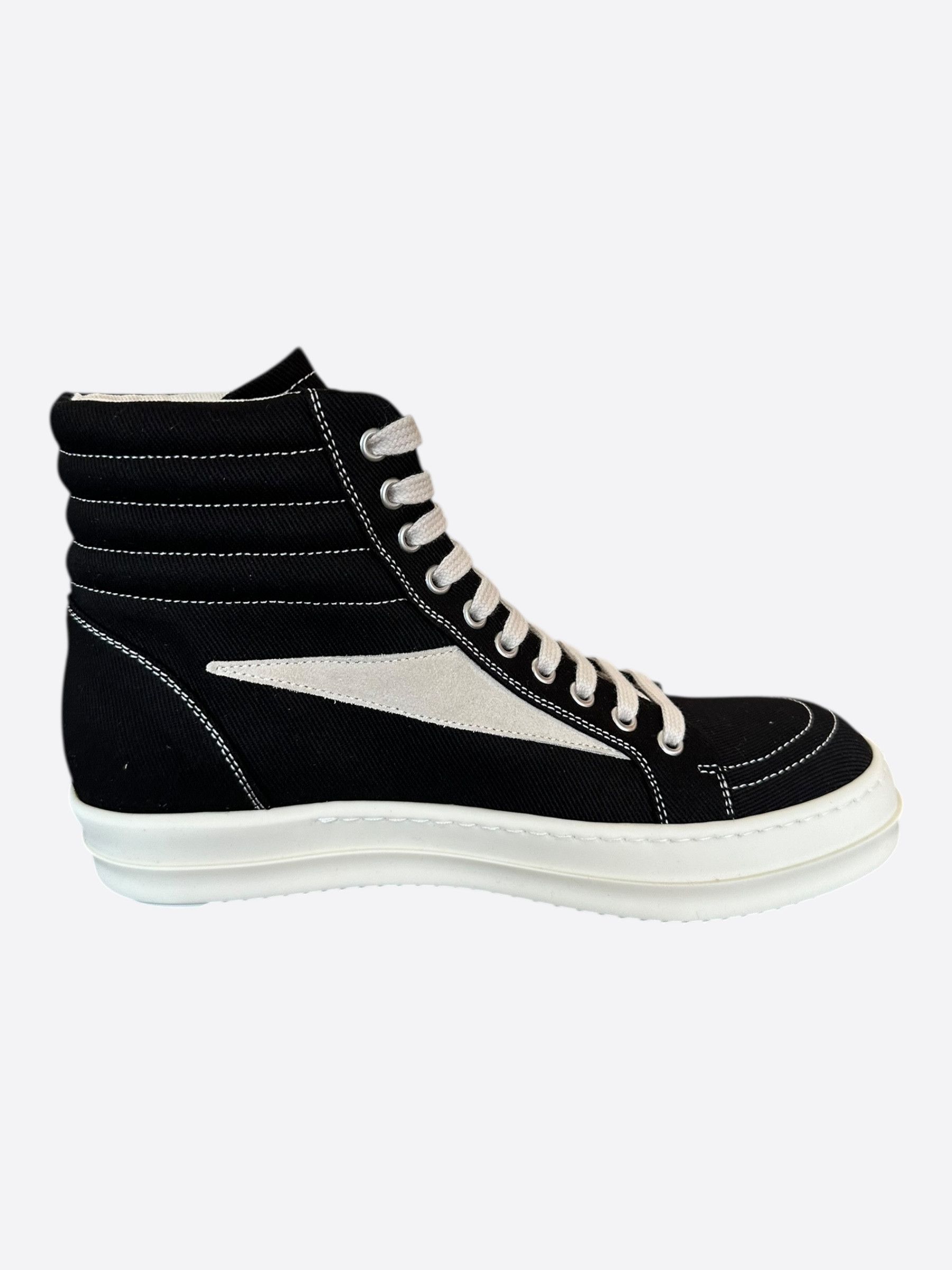 Rick Owens Rick Owens Black & White Vintage High Top Sneakers Size US 8 / EU 41 - 5 Thumbnail