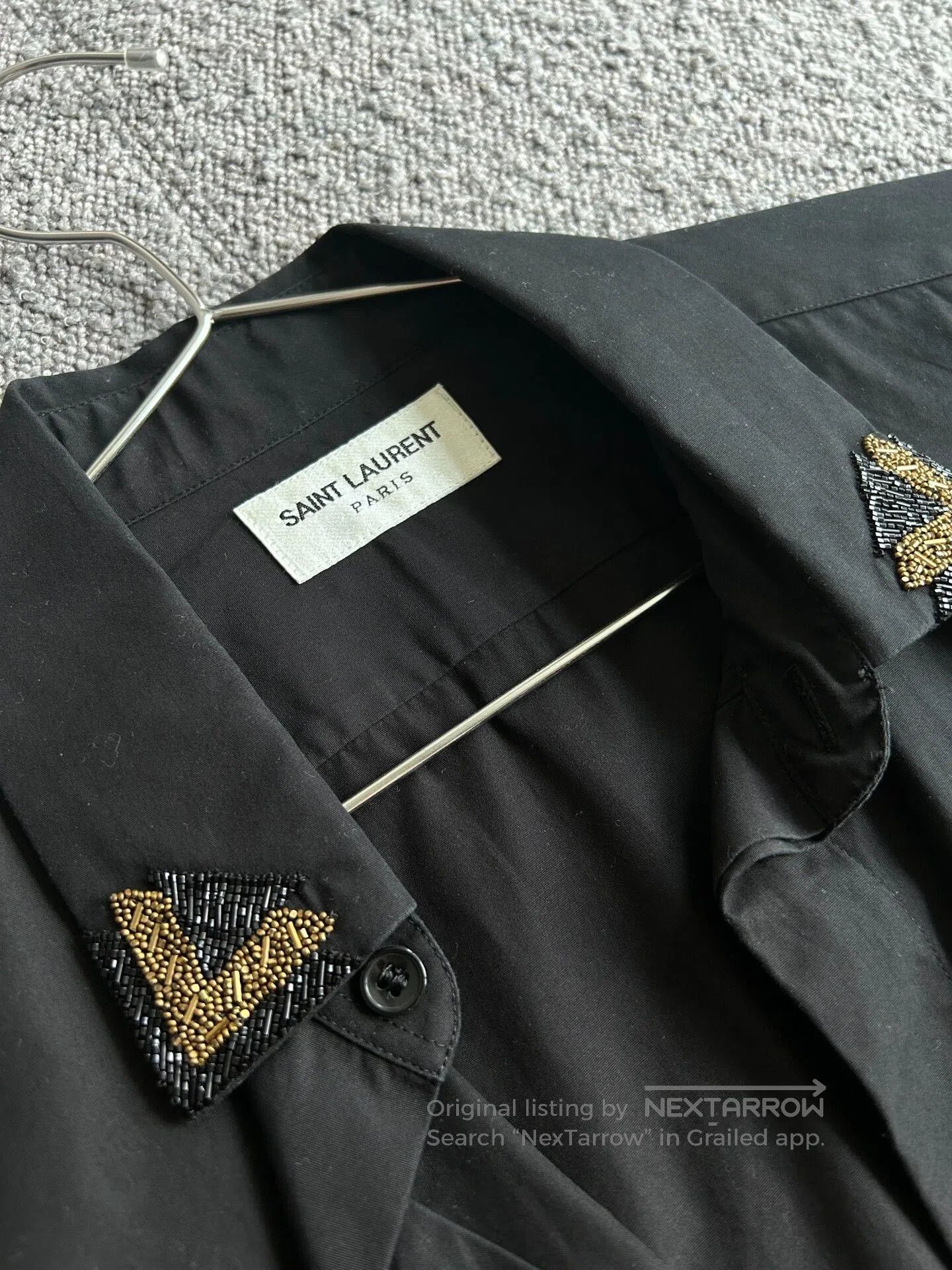 Yves Saint Laurent Saint Laurent Long Sleeve Beaded Shirt. Size S / US 4 / IT 40 - 3 Thumbnail