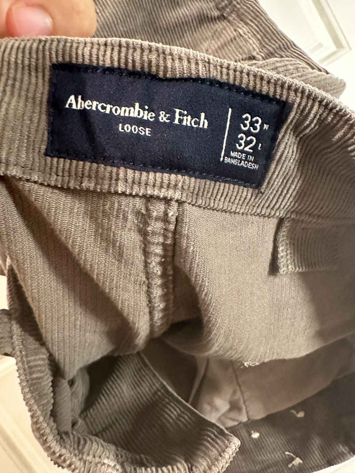 Abercrombie & Fitch Corduroy Grey Pants Size US 33 - 2 Thumbnail