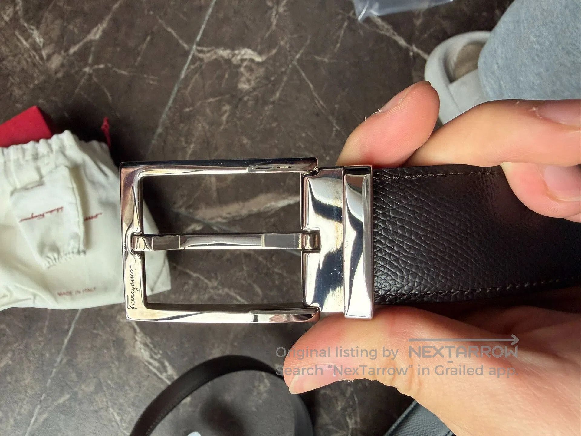 Salvatore Ferragamo Ferragamo Calfskin Belt. Size ONE SIZE - 3 Thumbnail