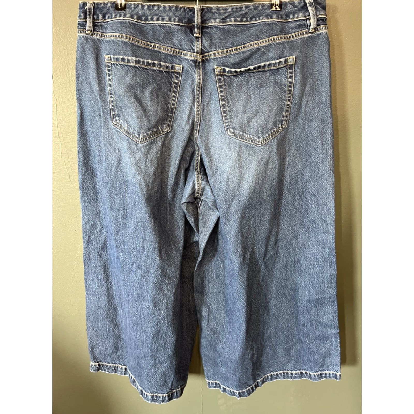 Vintage Lane Bryant Jeans Blue Wide-Leg 18P Plus Size Womens Size 40" / US 18 - 4 Thumbnail