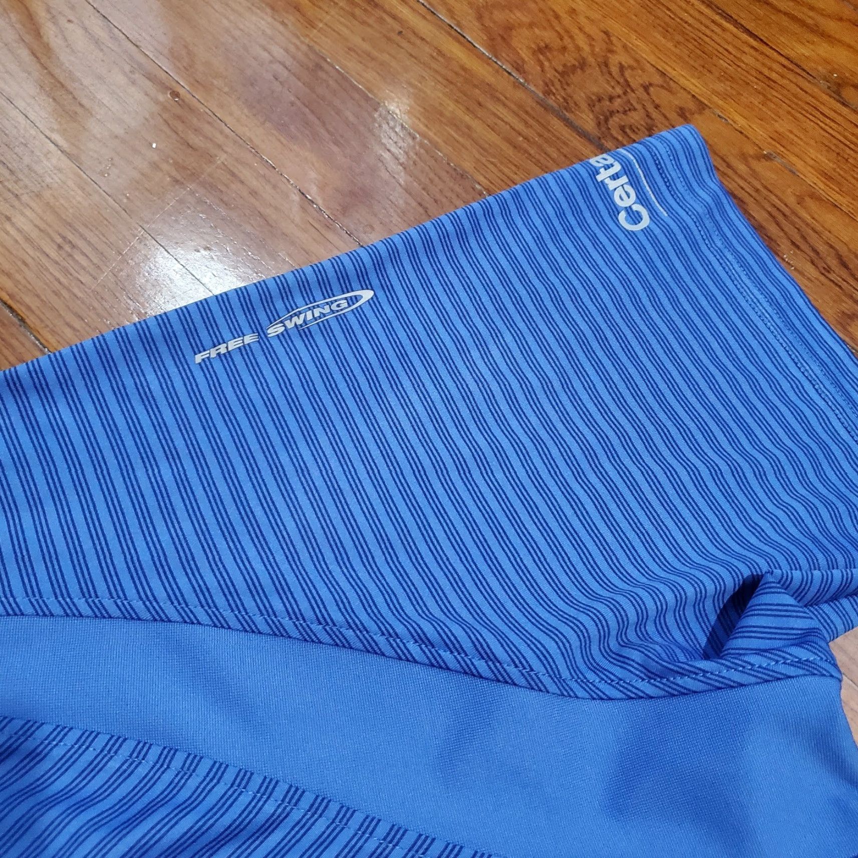 Vintage Page & Tuttle Polo Shirt Men XL Blue Striped Moisture Wicking Golf Casual Short Sleeve Button Collar Logo Pattern Size US XL / EU 56 / 4 - 6 Thumbnail