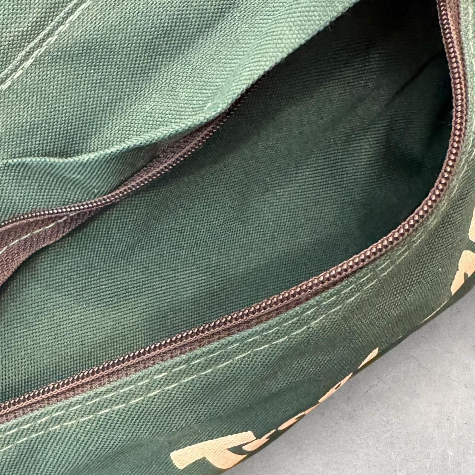 Vintage Vintage Tropicana green canvas & brown suede backpack Size ONE SIZE - 6 Thumbnail