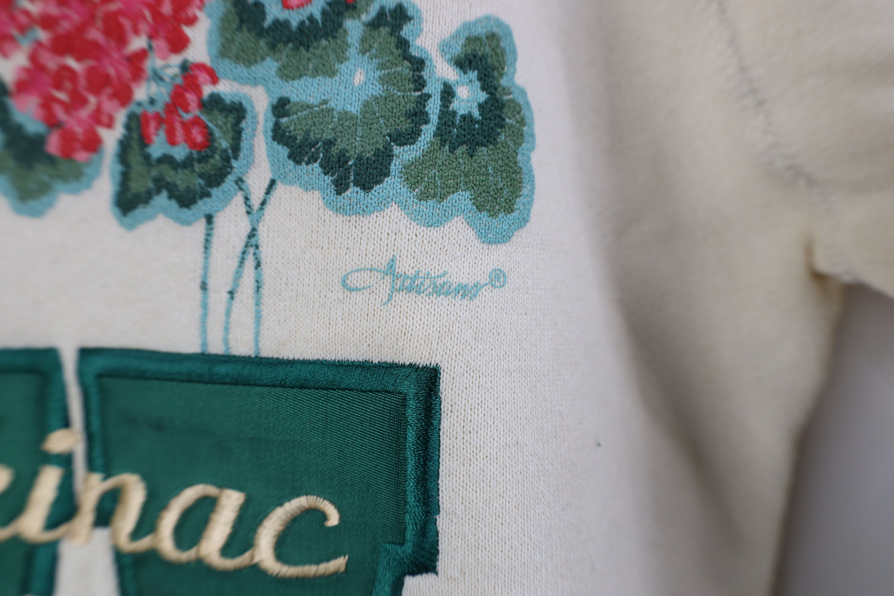 Vintage Vintage 90s Streetwear Geraniums Flower Sweatshirt USA Size M / US 6-8 / IT 42-44 - 6 Thumbnail