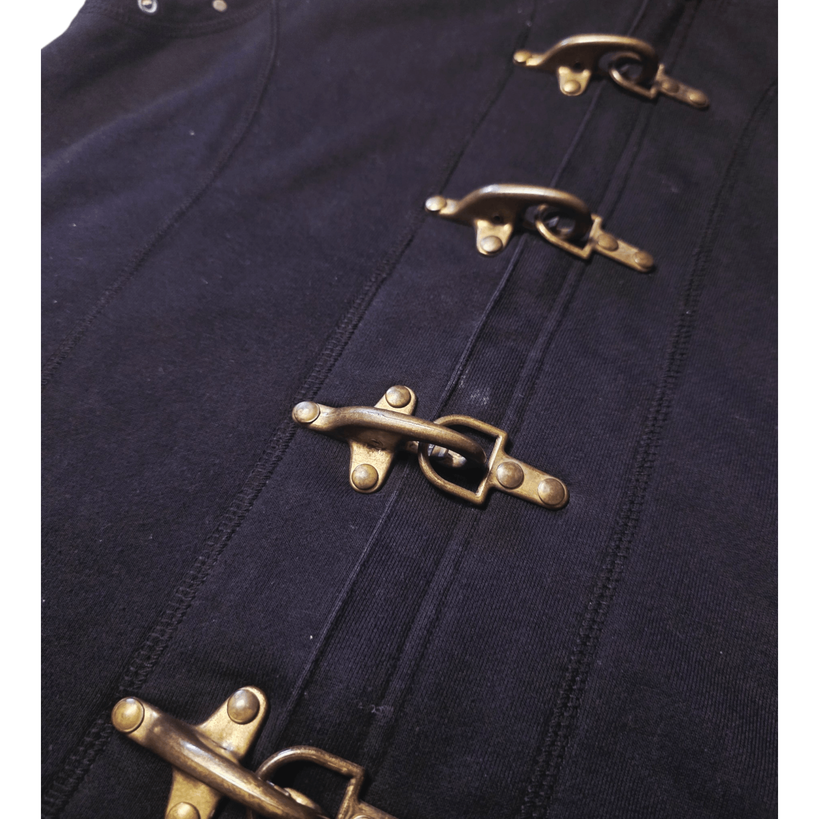 Ships Jet Blue Bondage x Metal Buckle Vest Black Sleeveless Size US L / EU 52-54 / 3 - 4 Thumbnail
