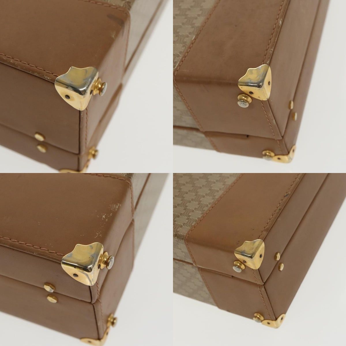 Celine CELINE Attache Case Macadam Canvas Trunk Beige Gold Size ONE SIZE - 10 Thumbnail