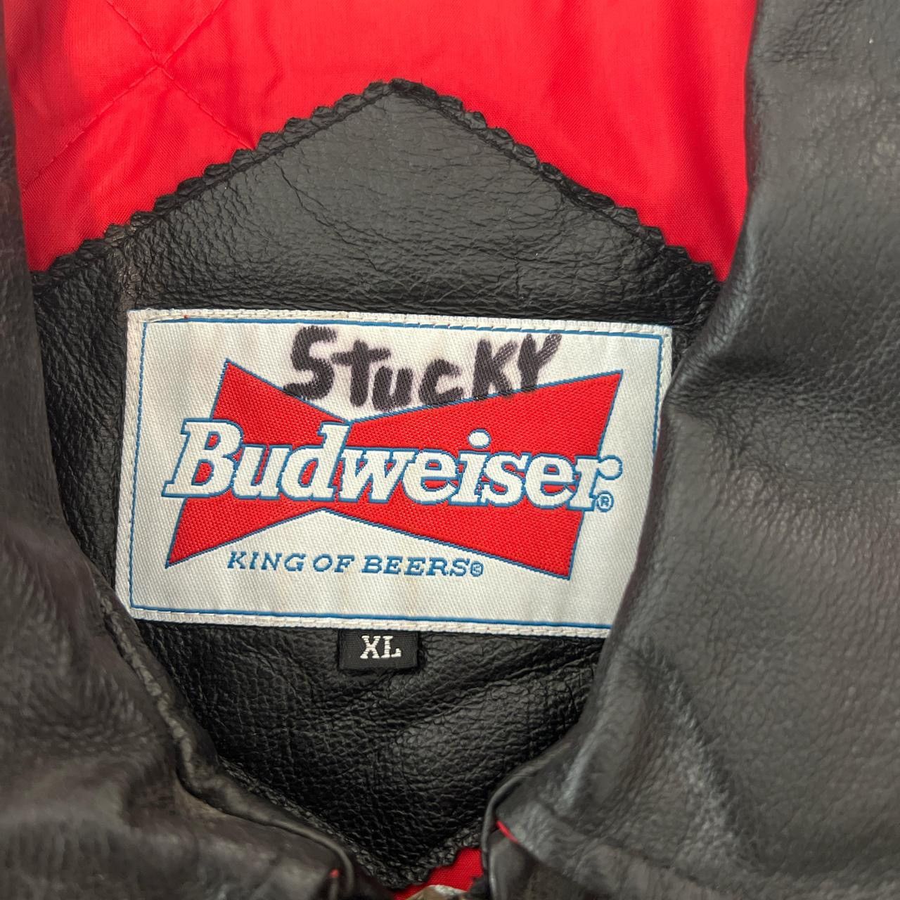 Budweiser × NASCAR × Vintage Vintage 90’s Budweiser Nascar Racing Genuine Leather Jacket Size US XL / EU 56 / 4 - 3 Thumbnail