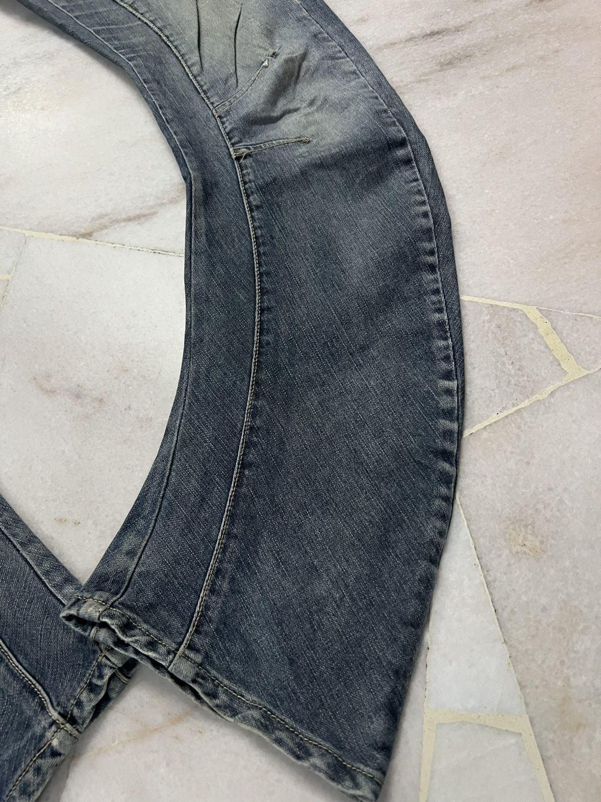 PPFM 💥RARE PPFM CURVED DISTRESSED JEAN Size US 32 / EU 48 - 7 Thumbnail