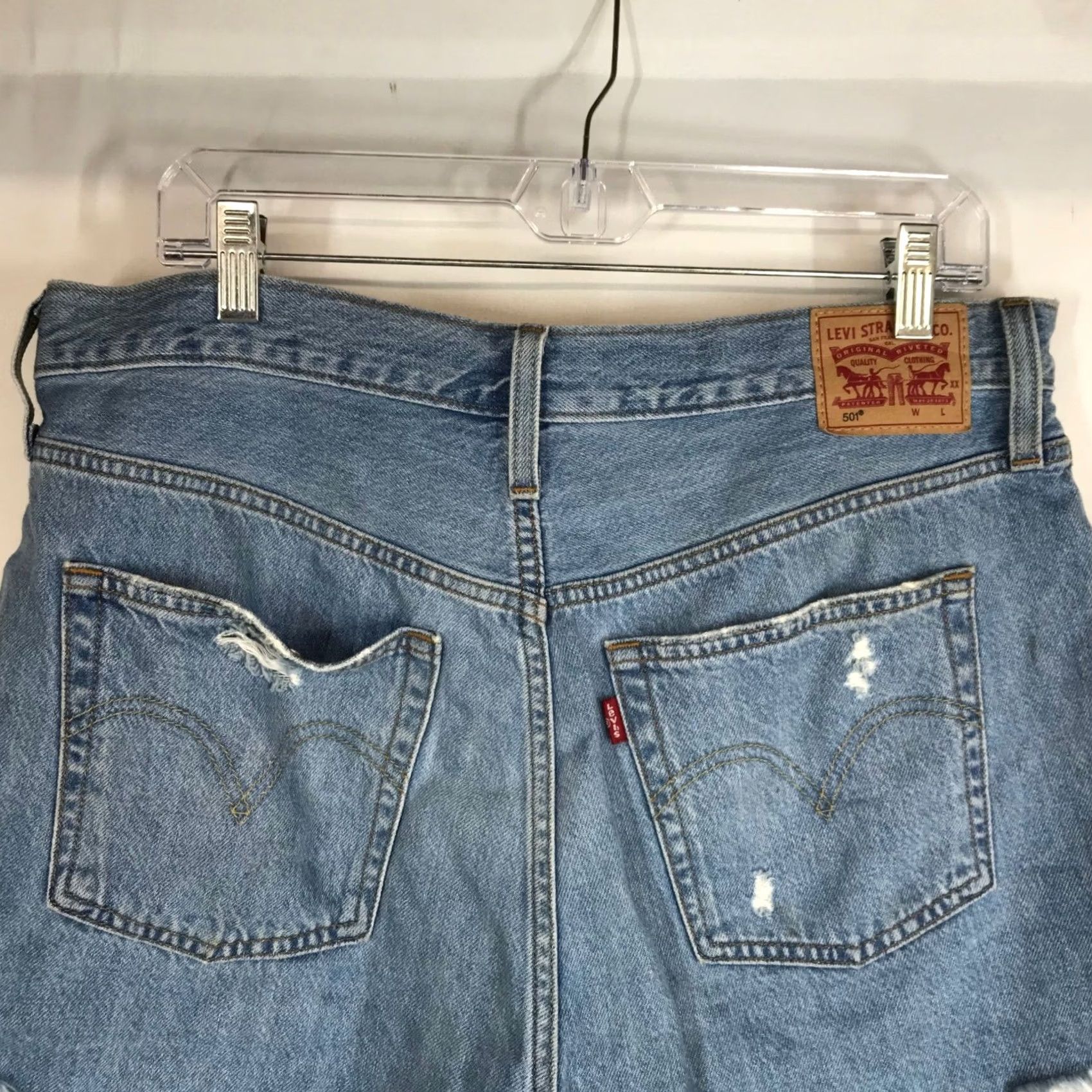 Levi's Levi's 501 Denim Cut Off Shorts Distressed Raw Hem Women's Size 32 Blue Size 24" / US 00 / IT 34 - 5 Thumbnail