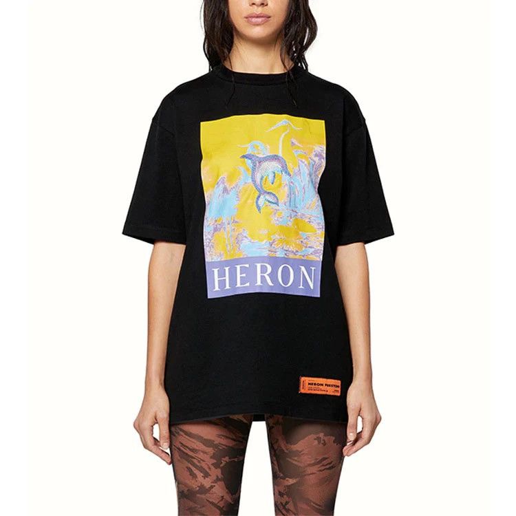 Heron Preston Women’s HERON PRESTON Delphin Print Black New t-shirt Size M Size M / US 6-8 / IT 42-44 - 4 Thumbnail