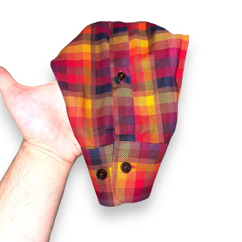 Robert Talbott Robert Talbott Red & Orange Check Button Down Shirt Size M Size US M / EU 48-50 / 2 - 5 Thumbnail