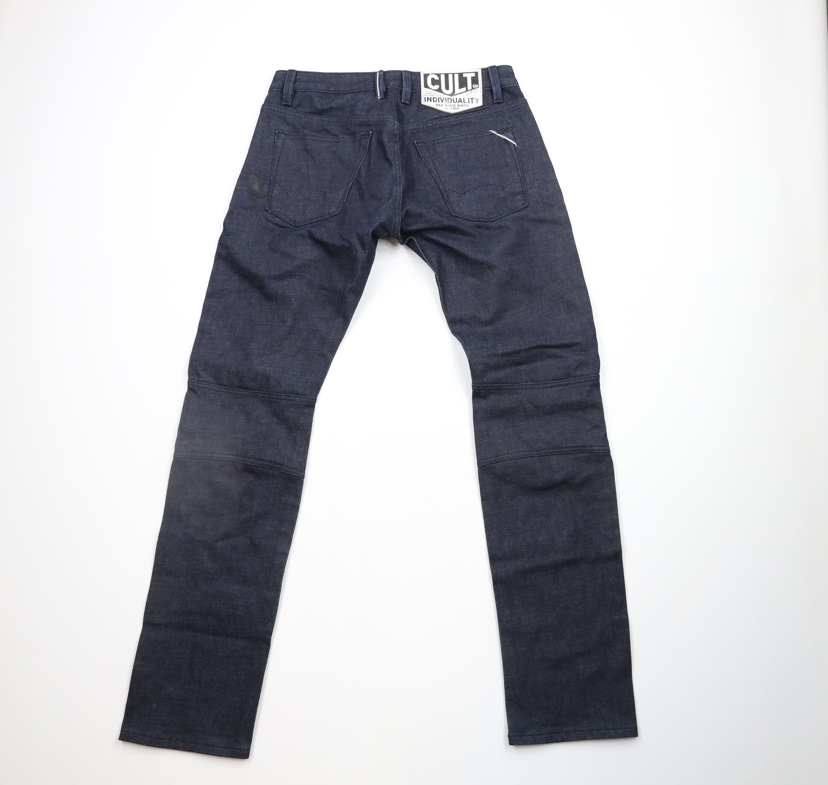 Cult Of Individuality × Vintage Cult of Individuality Denim Double Knee Greaser Moto Jeans Size US 32 / EU 48 - 9 Thumbnail