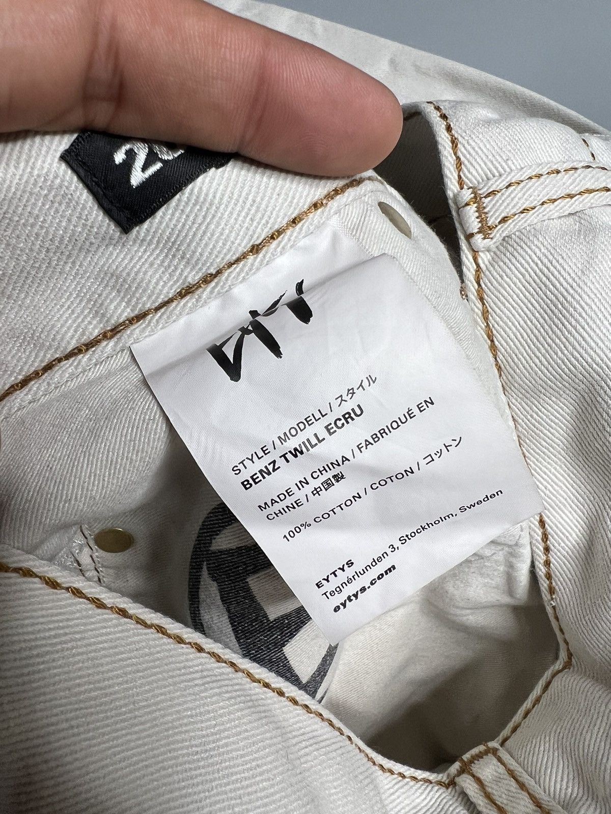 Eytys Eytys Benz Twill Ecru Pants Size 27" / US 4 / IT 40 - 10 Thumbnail