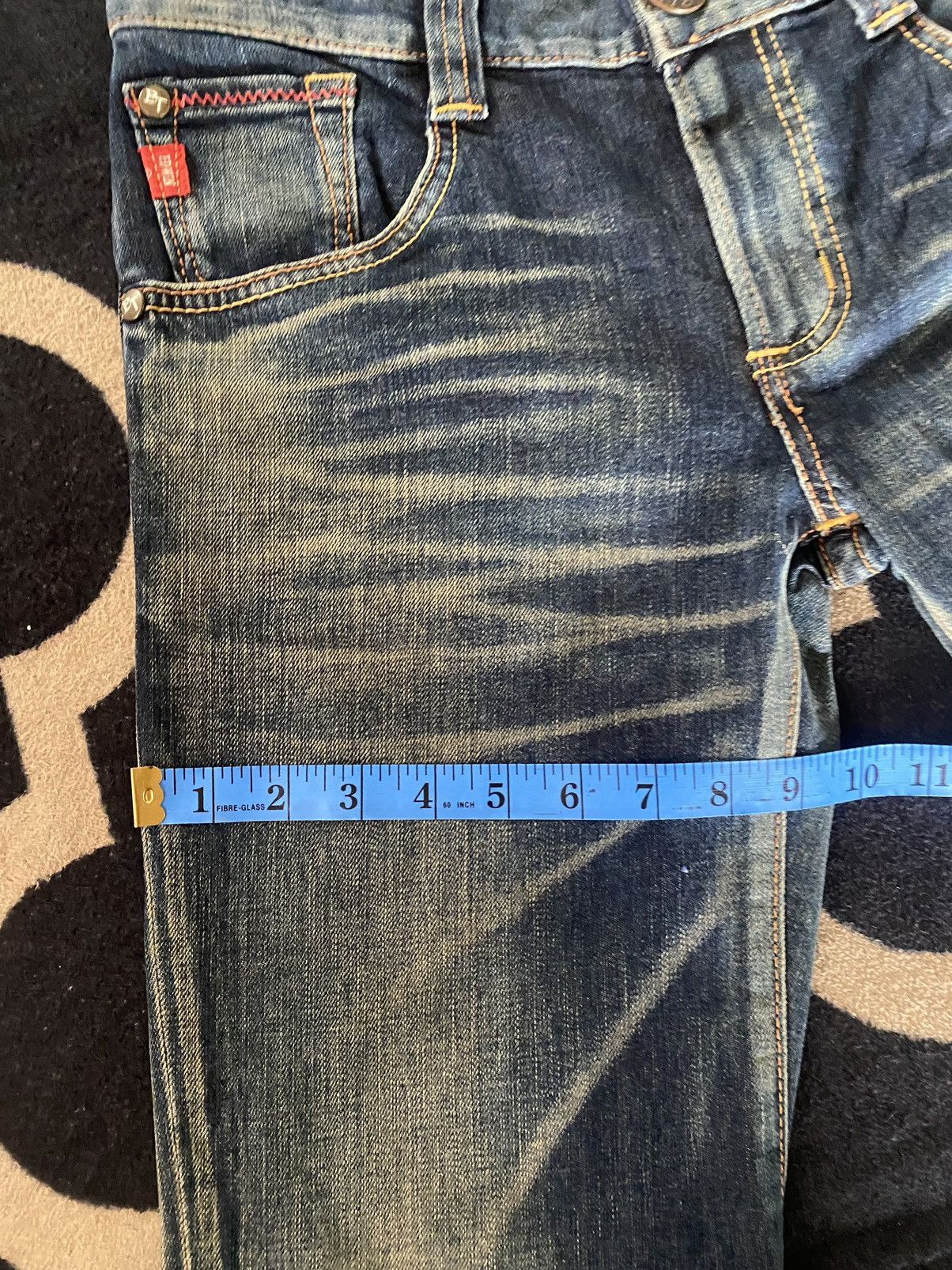 Edwin 🔥FLARE🔥🔥Vintage Edwin Blue Trip Leather Pocket Style Size US 32 / EU 48 - 17 Thumbnail