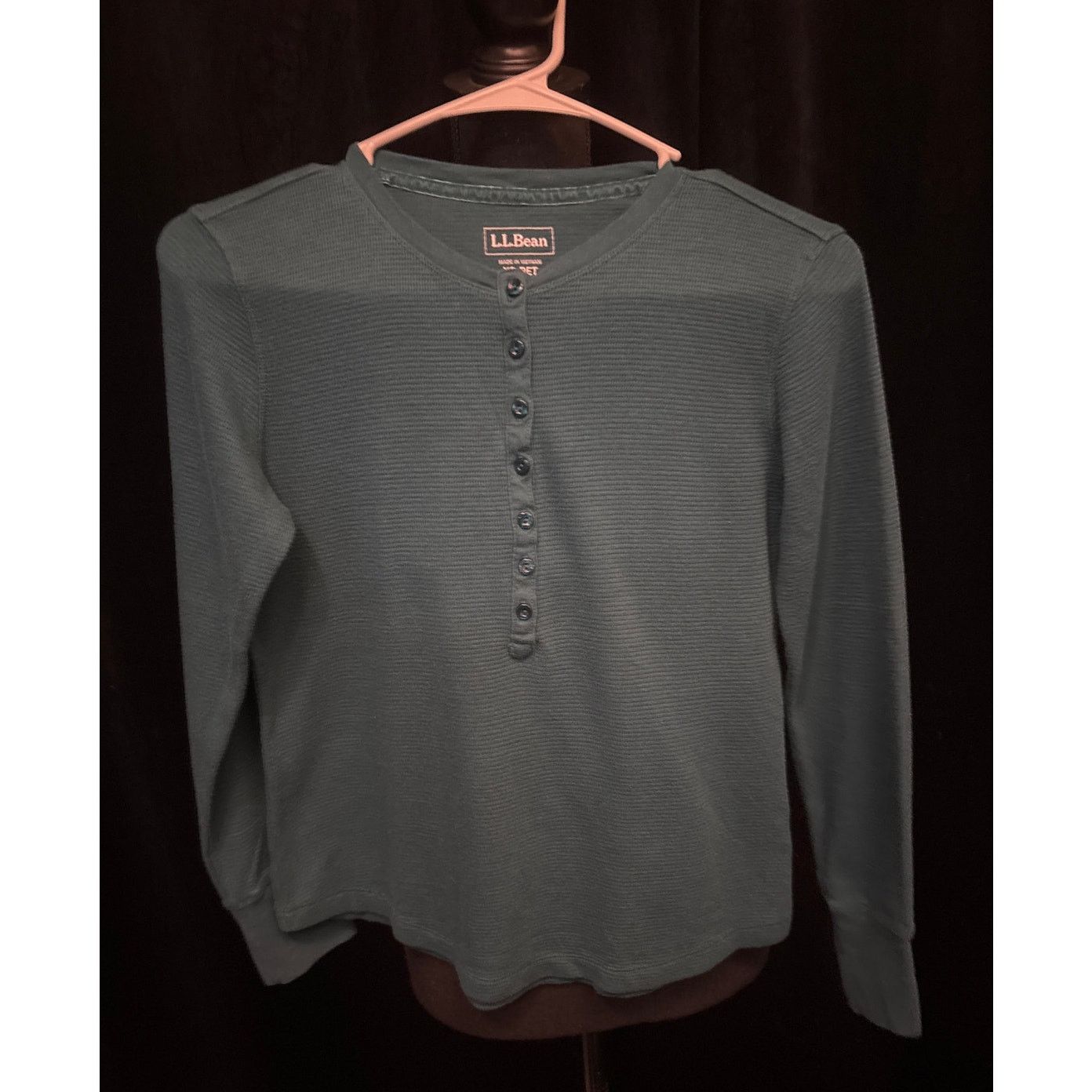 L.L. Bean L.L. Bean Waffle Knit Henley Size XS / US 0-2 / IT 36-38 - 1 Thumbnail