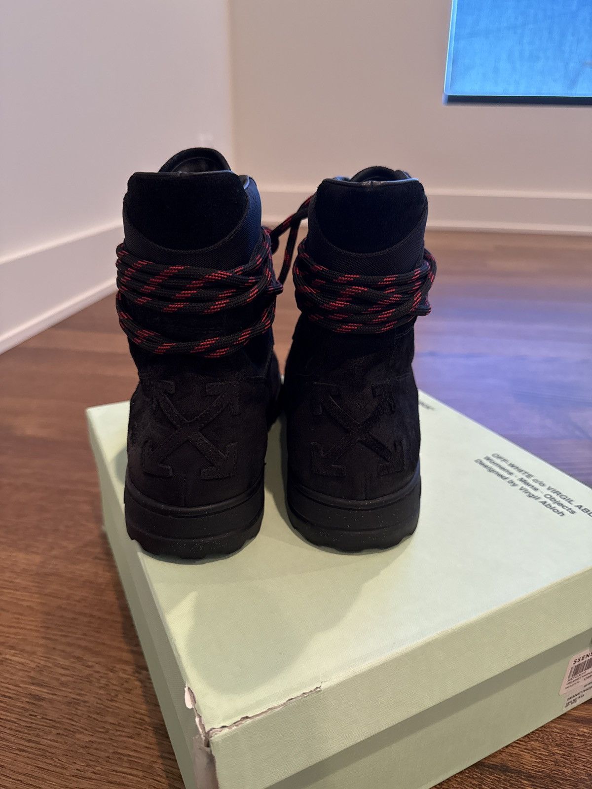 Off-White Off-White Black Leather Hiking Boot Size US 10 / EU 43 - 2 Thumbnail