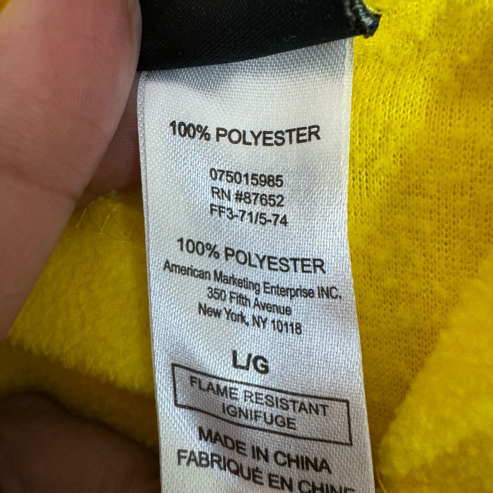 Pokemon Pokemon Pikachu Onesie Hooded Pajamas Yellow Kids Size Large Size US L / EU 52-54 / 3 - 4 Thumbnail