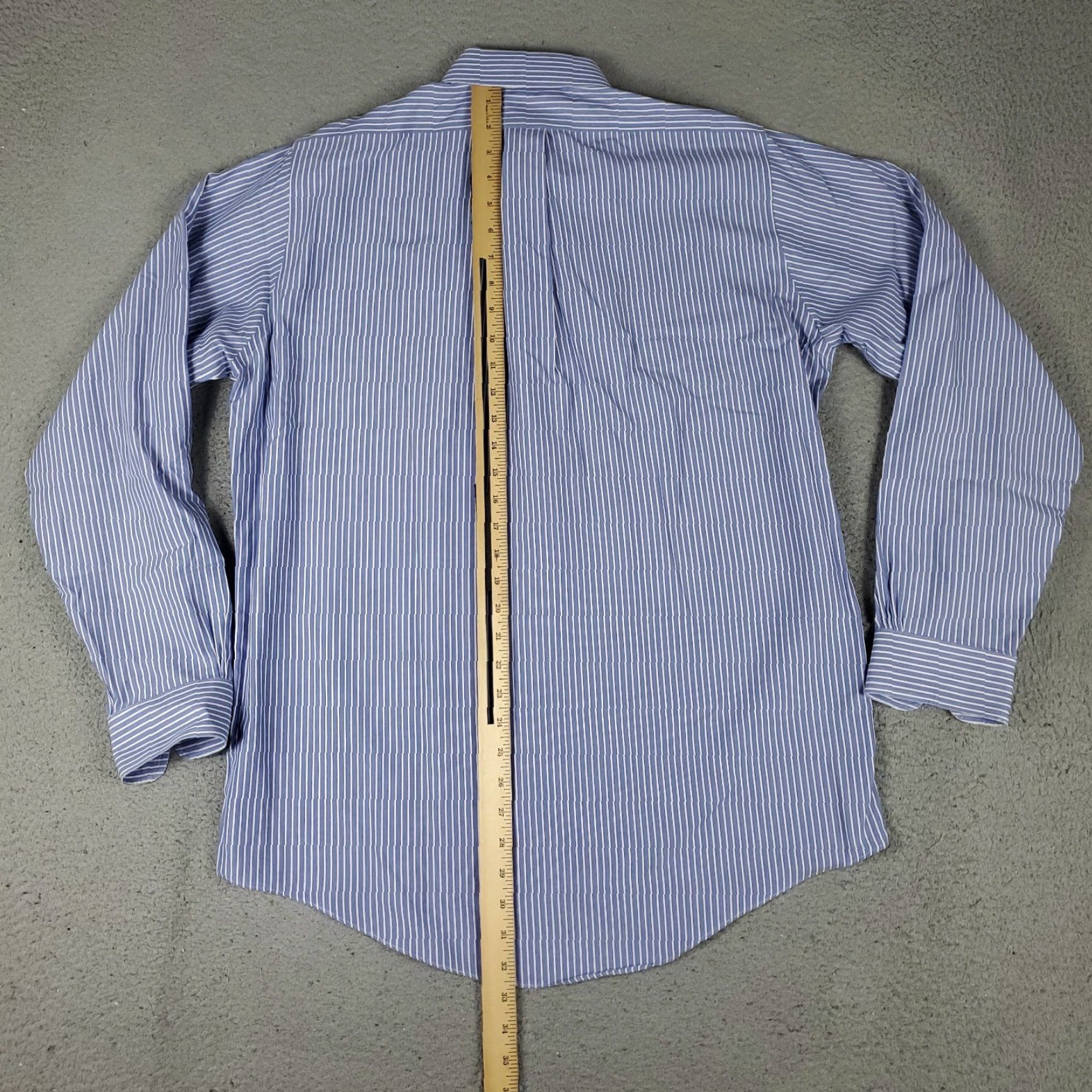 Brooks Brothers Brooks Brothers Shirt Mens 15 Blue Striped Regent Dress Button Up Long Sleeve Regular Cotton Size 40R - 5 Thumbnail