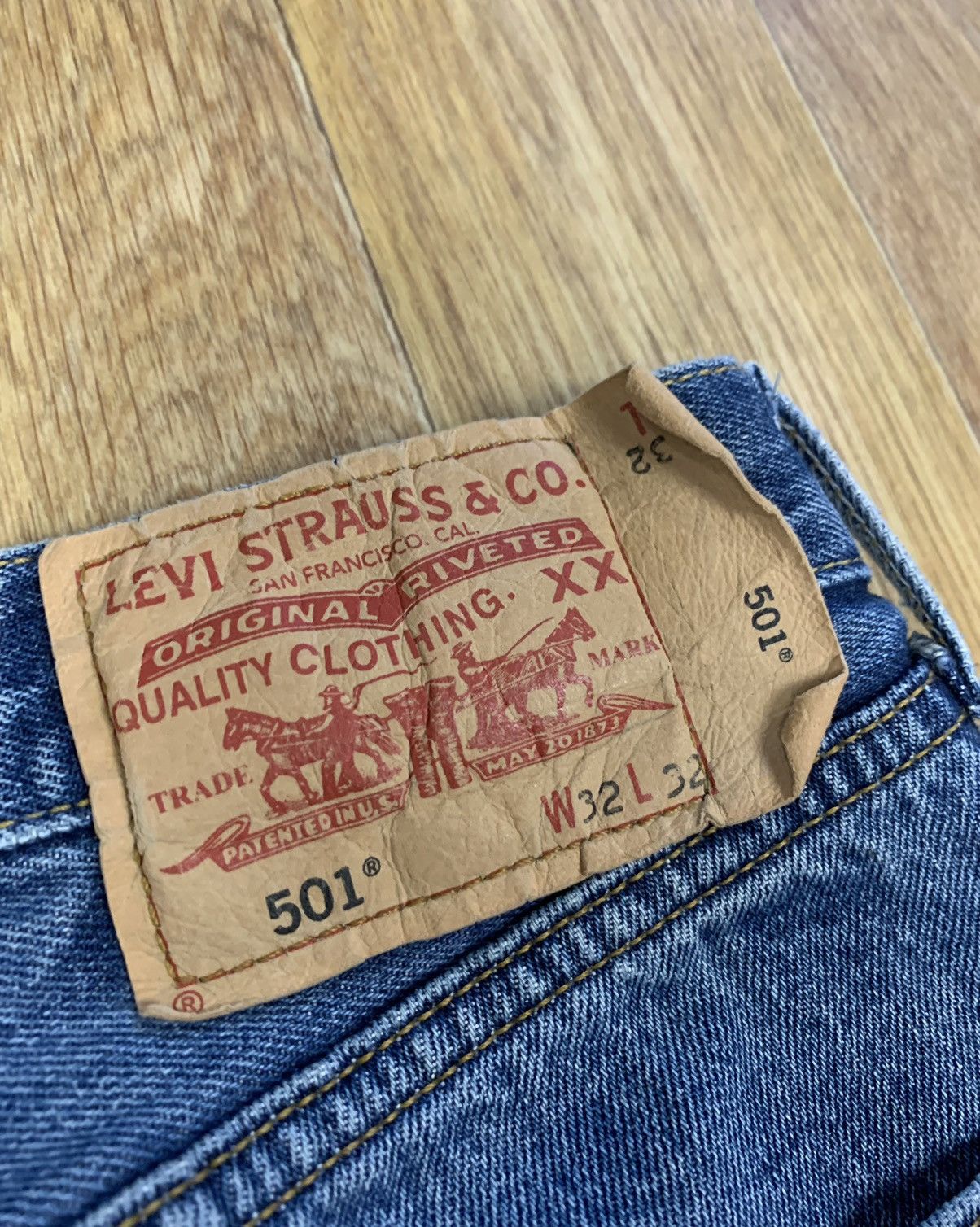 Levi's Levi’s 501 Cowboy Dirty Blue Denim Flared Jeans Size US 32 / EU 48 - 9 Thumbnail