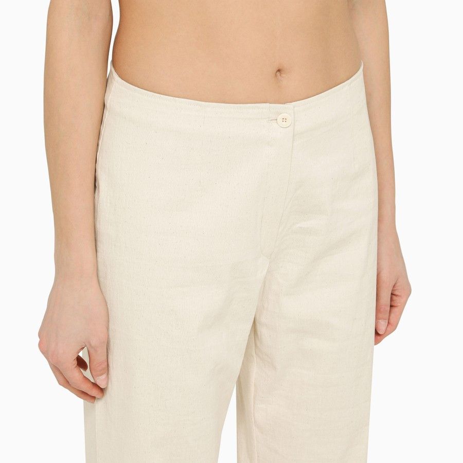Our Legacy o1d2blof0924 Cotton Trousers In White Size 25" / US 0 / IT 36 - 5 Thumbnail