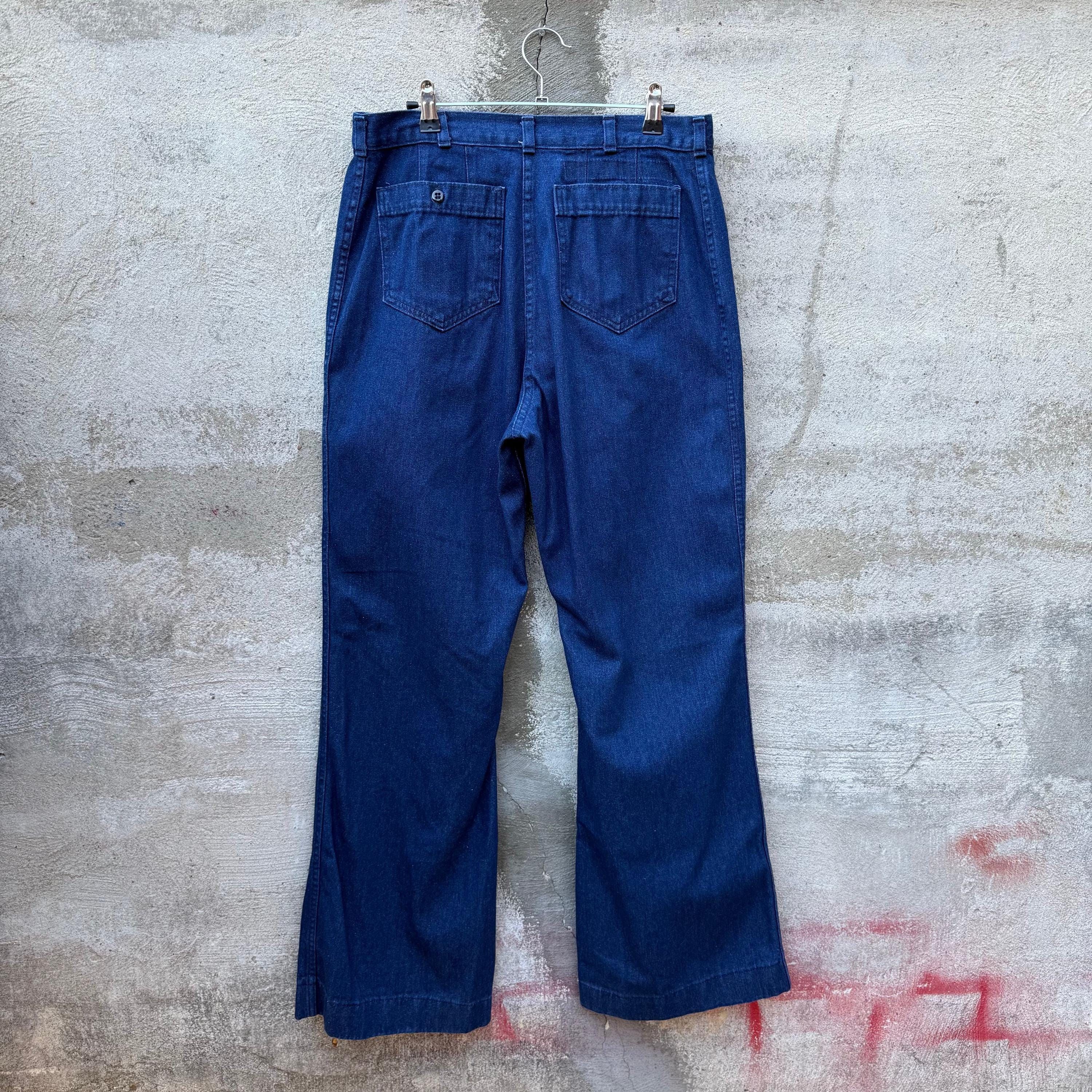 Vintage 90's US Military Women's Denim Dungaree Pants Size 31" - 2 Thumbnail
