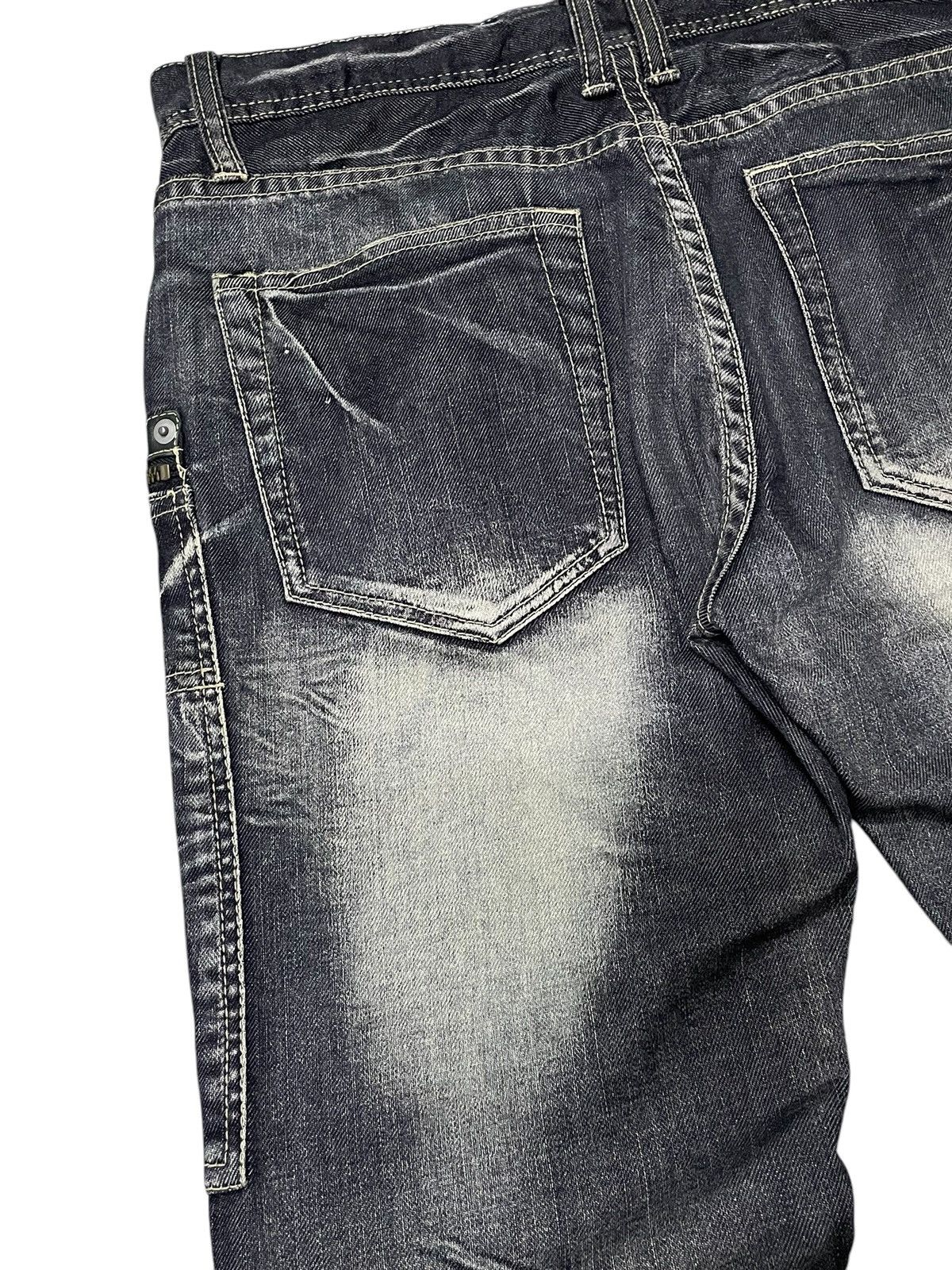 Tete Homme × Tornado Mart Michel Klein Japan Panel Spiral Flared Denim Jeans Size US 30 / EU 46 - 20 Thumbnail