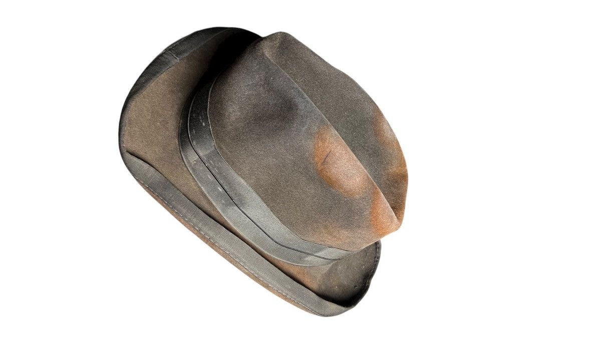 Stetson Vintage Stetson Knox Fedora 1955 distressed leather. 7 1/8 Size ONE SIZE - 6 Thumbnail