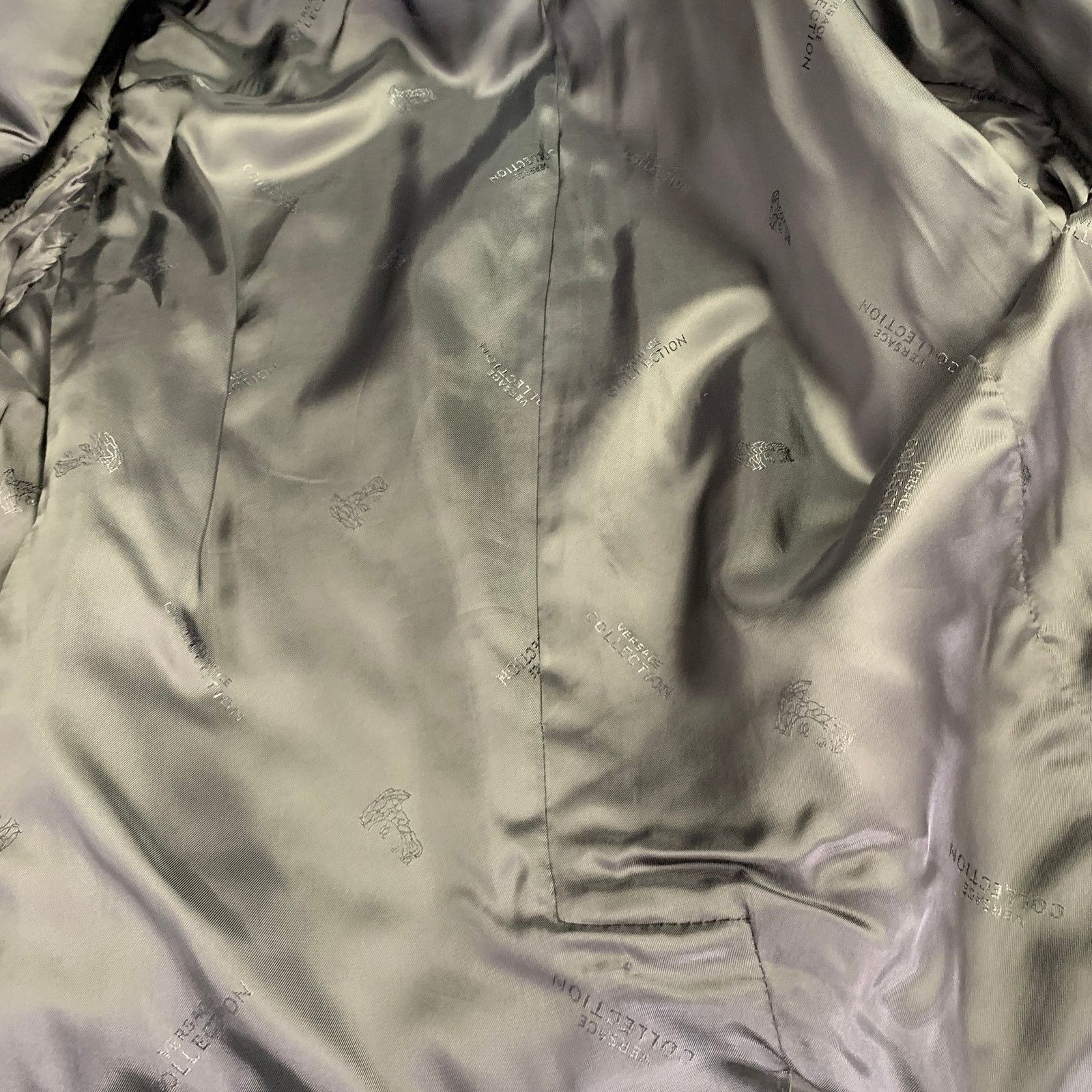 Versace VERSACE COLLECTION Black Acetate Blend Peak Lapel Sport Coat Size 40R - 7 Thumbnail