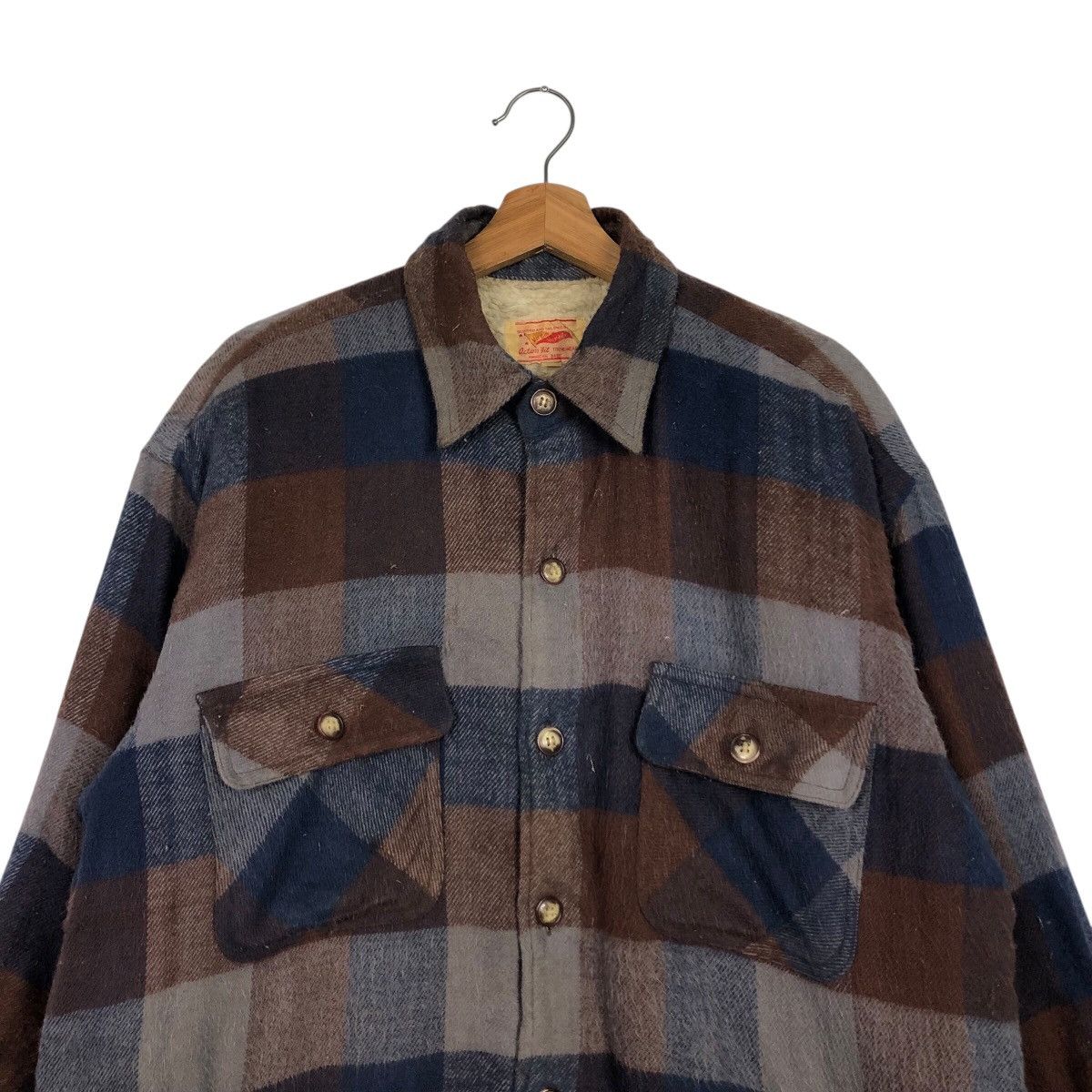 Japanese Brand 📌Vintage Wool Blanket Jacket Tartan Design Virgin Voyage Size US L / EU 52-54 / 3 - 4 Thumbnail