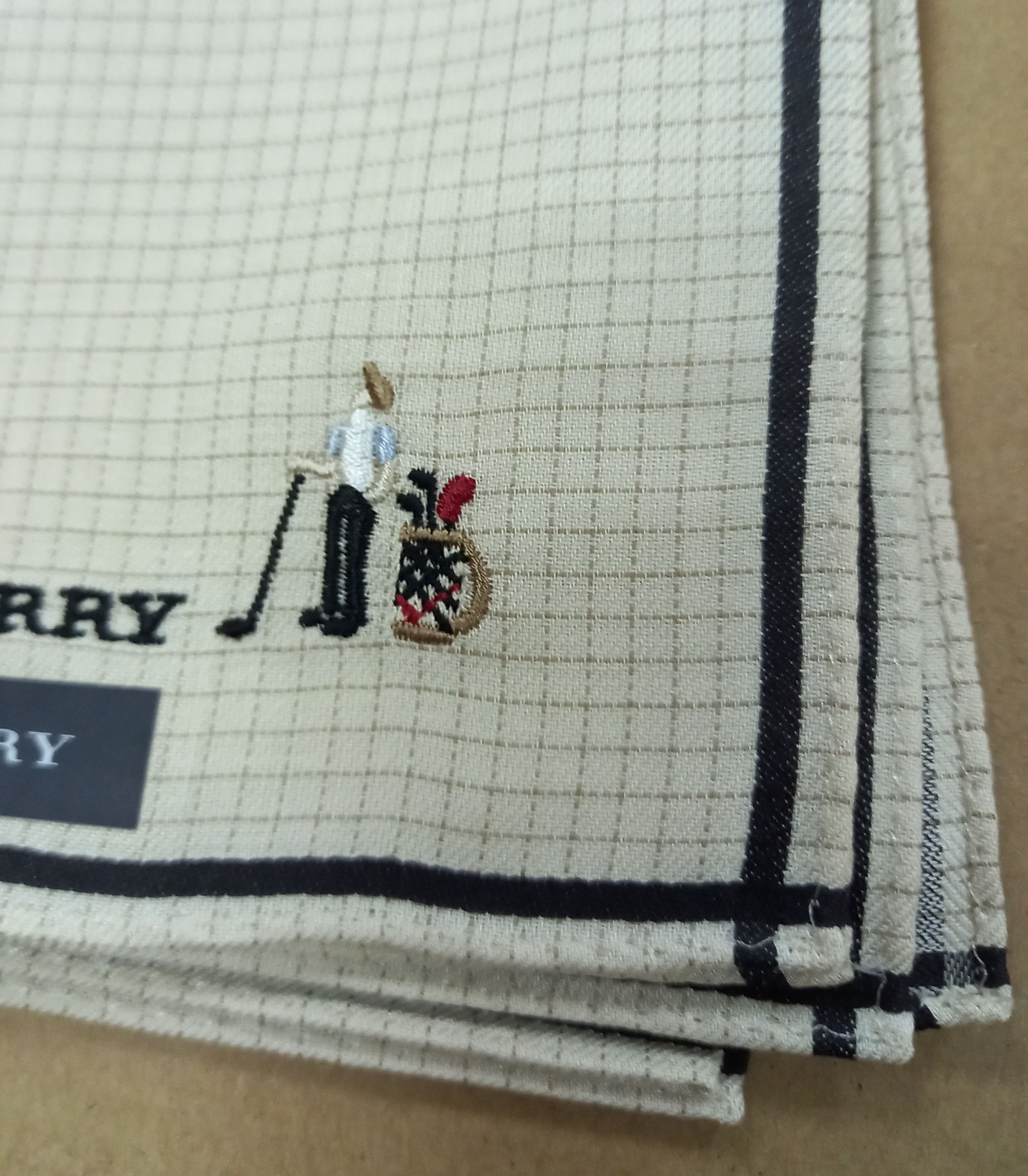 Burberry × Vintage Burberry Bandana/Handkerchief golf embroidery golfer Size ONE SIZE - 1 Thumbnail