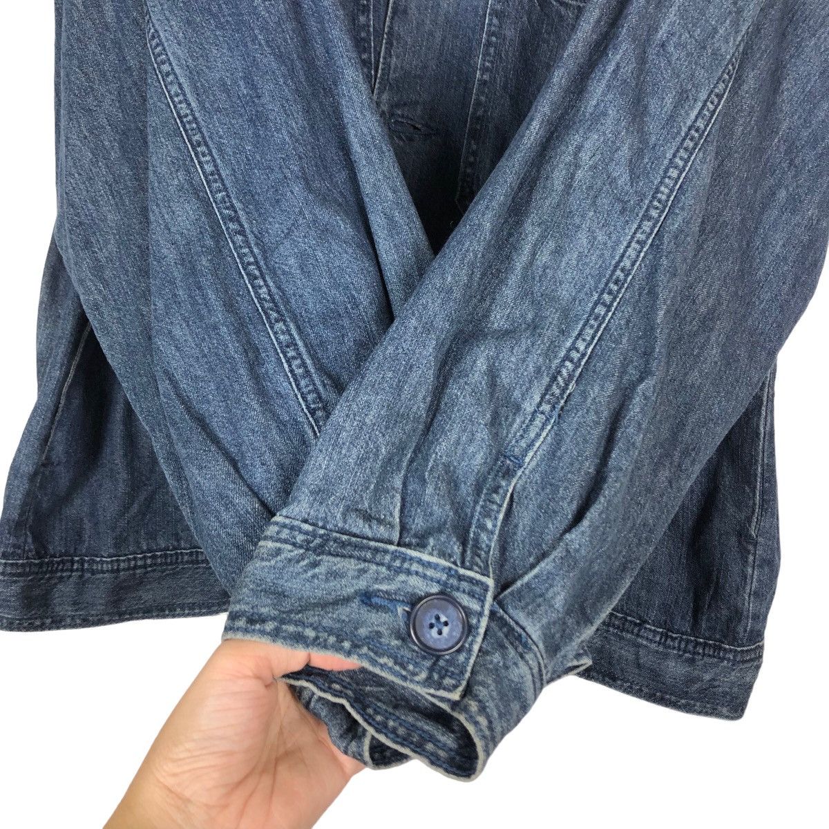 Japanese Brand 🔥90’s Vtg Denim Jacket Biker GU Japan Issey Miyake Size US XL / EU 56 / 4 - 13 Thumbnail