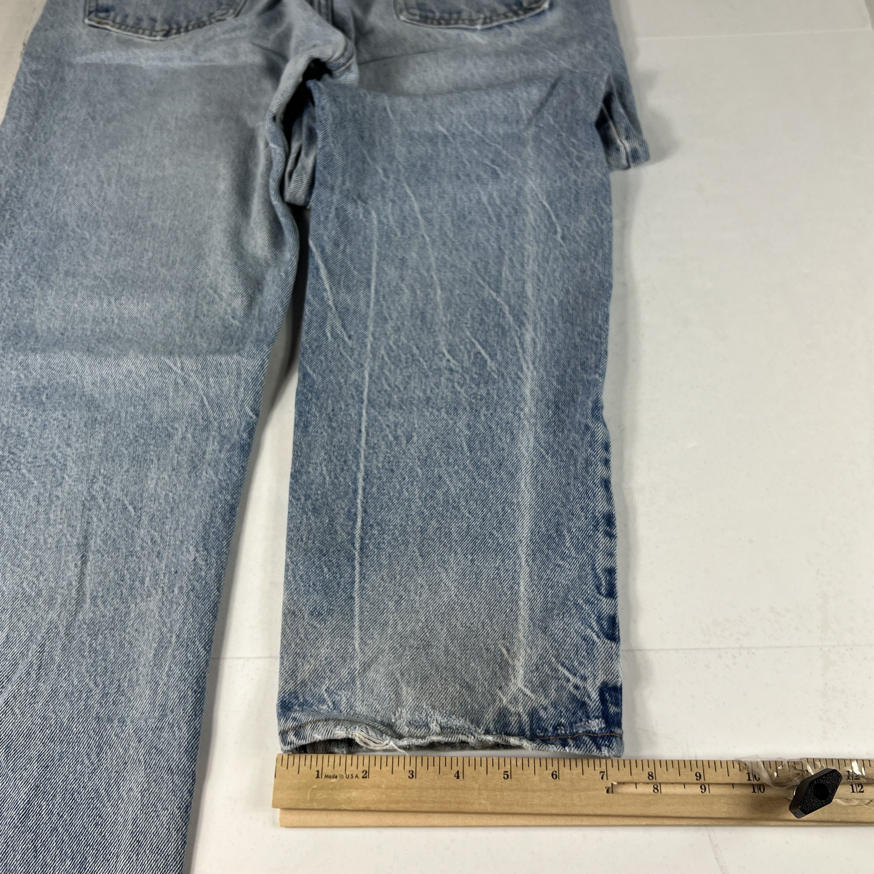 Levi's × Vintage VTG 90s Levi's Jeans 505 Straight Blue Denim Orange Tab Size US 34 / EU 50 - 18 Thumbnail