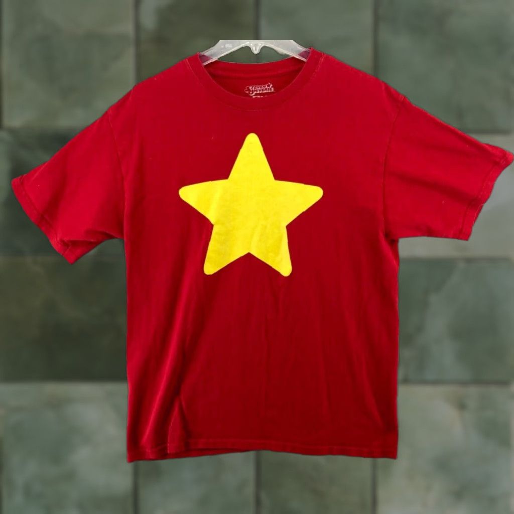 Vintage Steven Universe Mens TShirt L Red Cartoon Shirt Mens Steven Universe Graphic Print Cotton Jersey Size US L / EU 52-54 / 3 - 1 Thumbnail