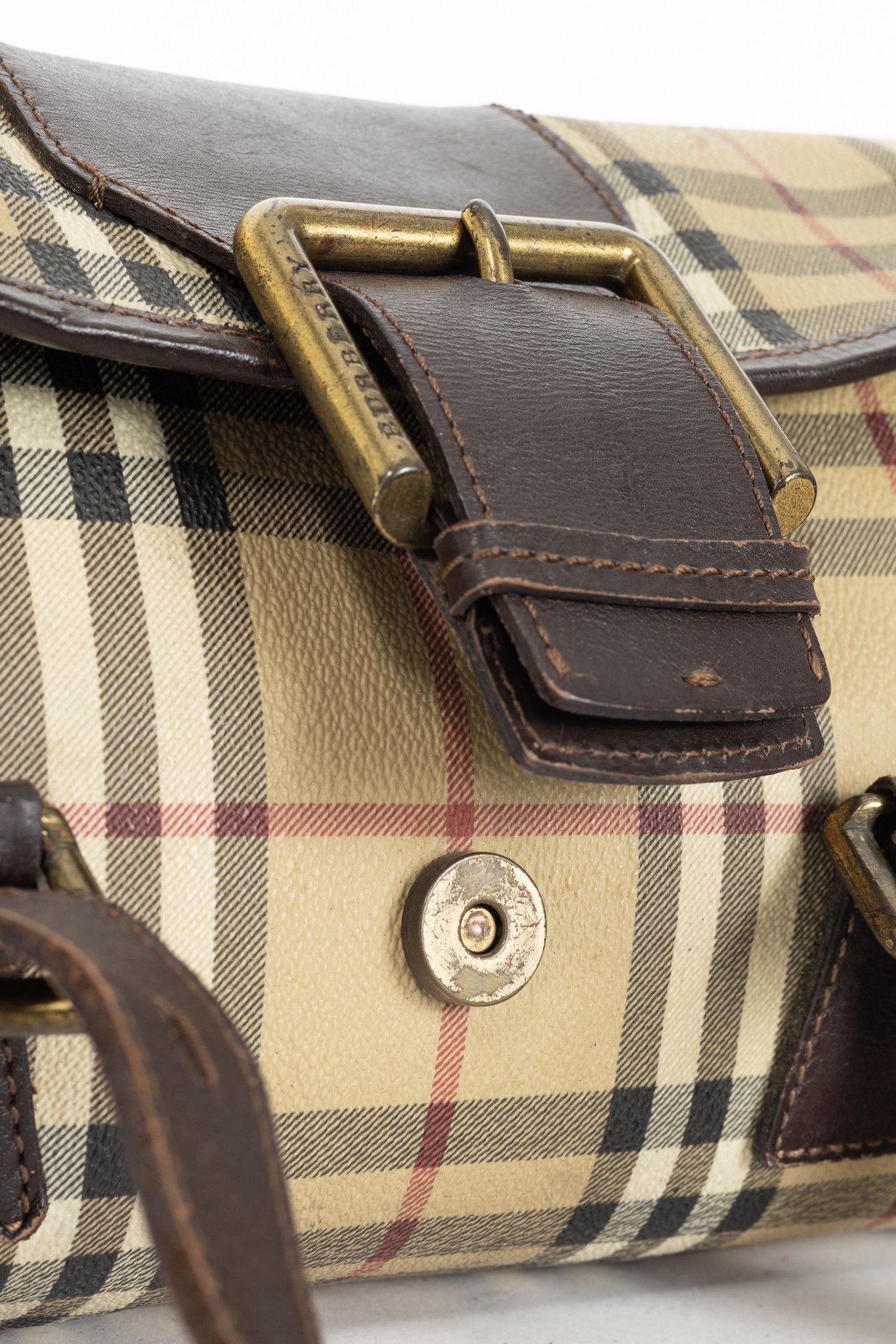 Burberry Burberry Haymarket Check Buckle-Flap Handbag Size ONE SIZE - 11 Thumbnail