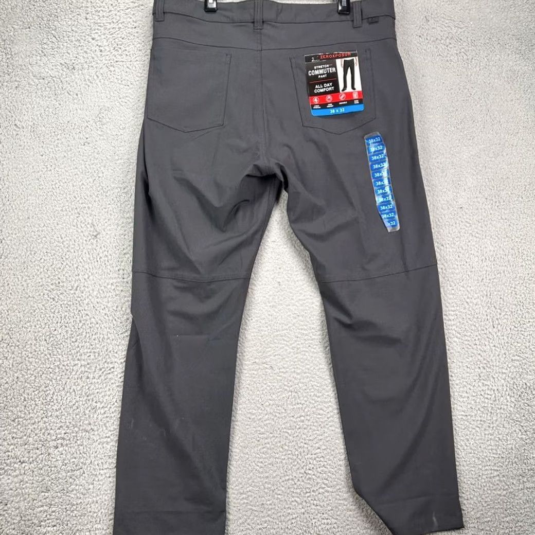 ZeroXposur VINTAGE ZeroXposur Commuter Pants Men 38X32 Dark Grey Chino 4 Way Stretch Flat Front NEW Size US 38 / EU 54 - 3 Thumbnail